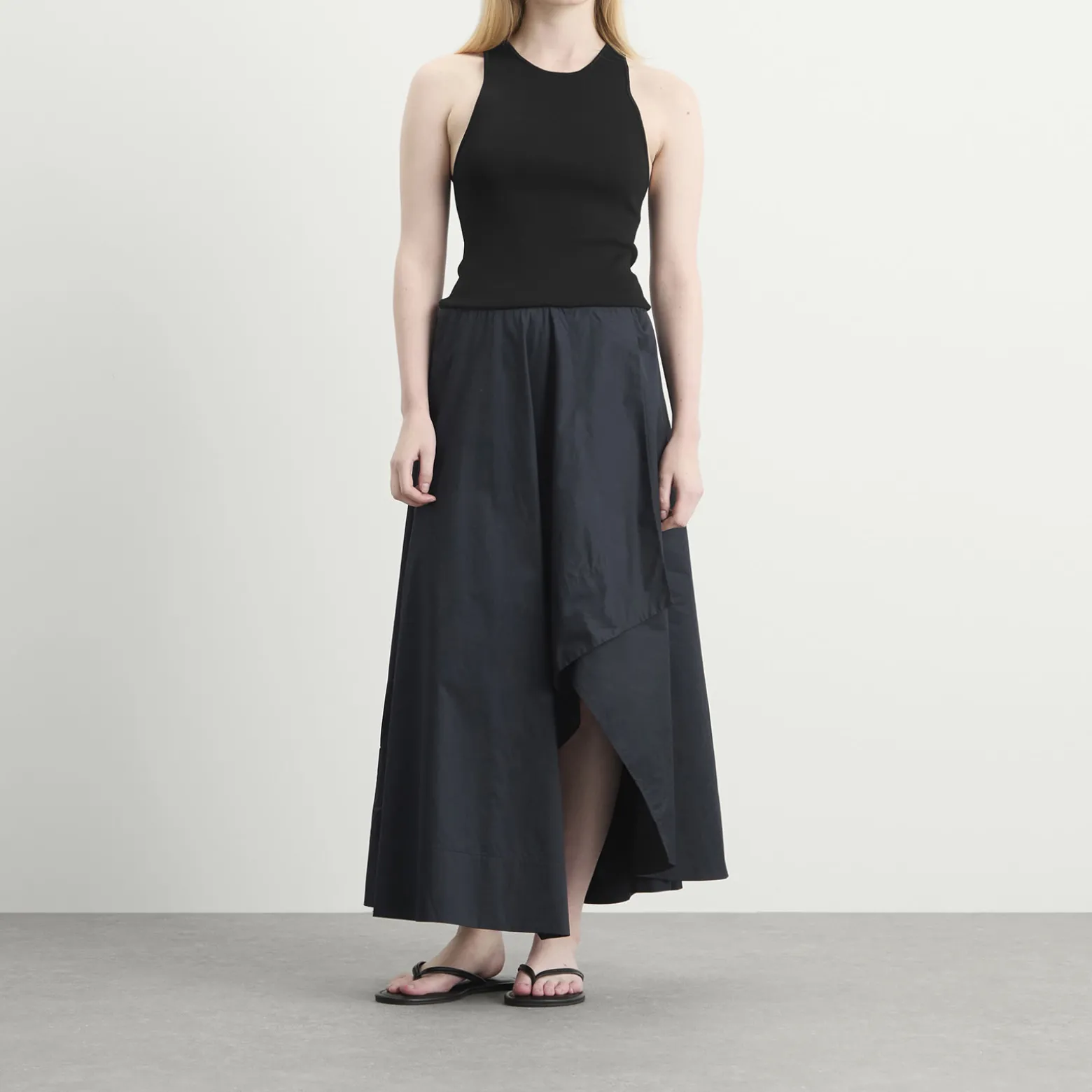 ST. Agni Knit Bodice Asymm Dress