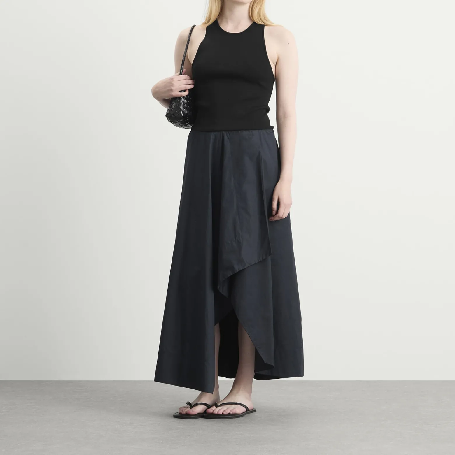 ST. Agni Knit Bodice Asymm Dress