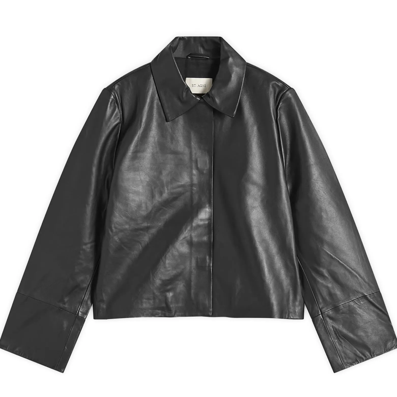 St. Agni Leather Minimal Jacket