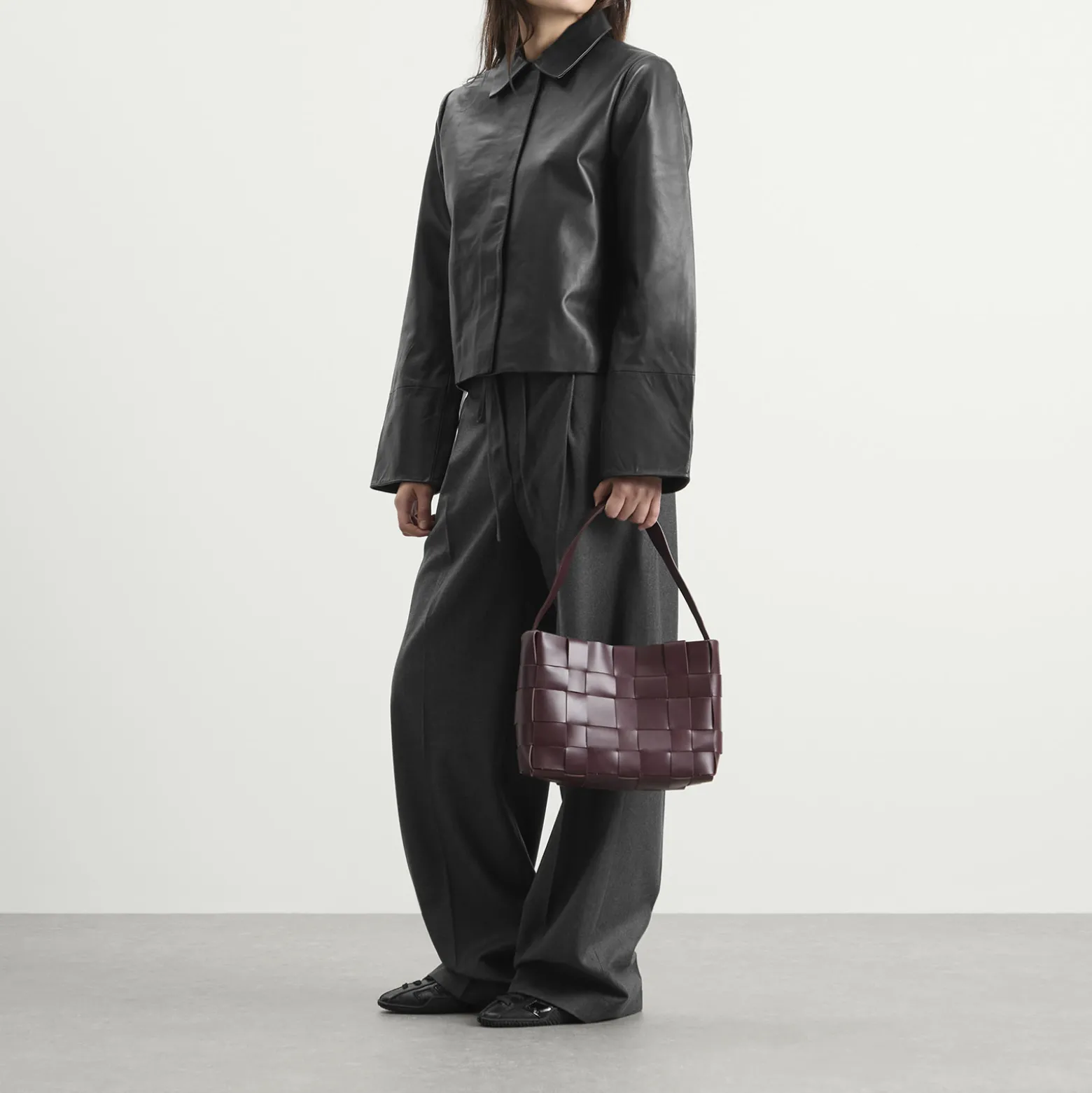 St. Agni Leather Minimal Jacket