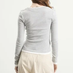 St. Agni Organic Cotton Layered Long Sleeve Top