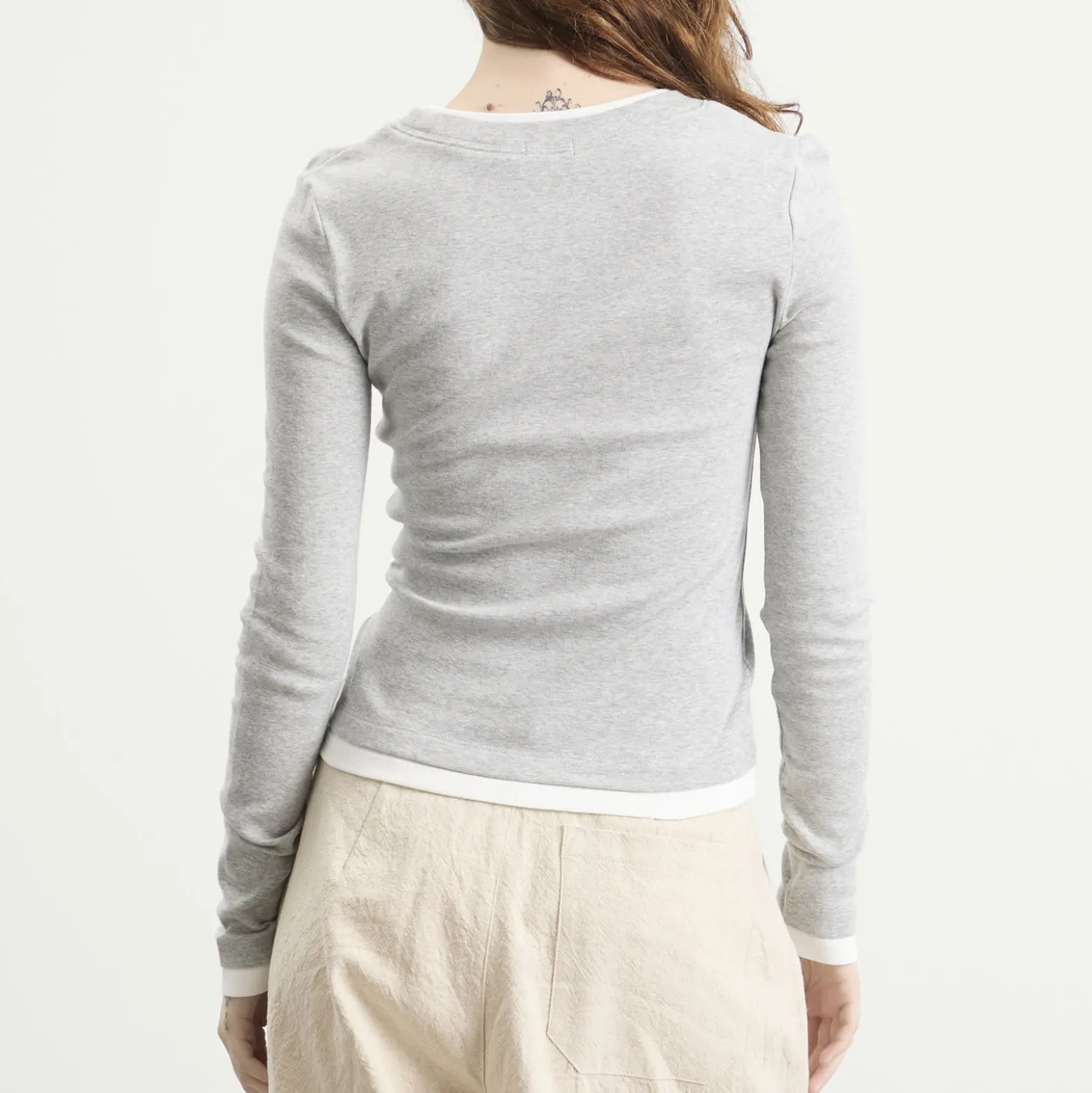 St. Agni Organic Cotton Layered Long Sleeve Top