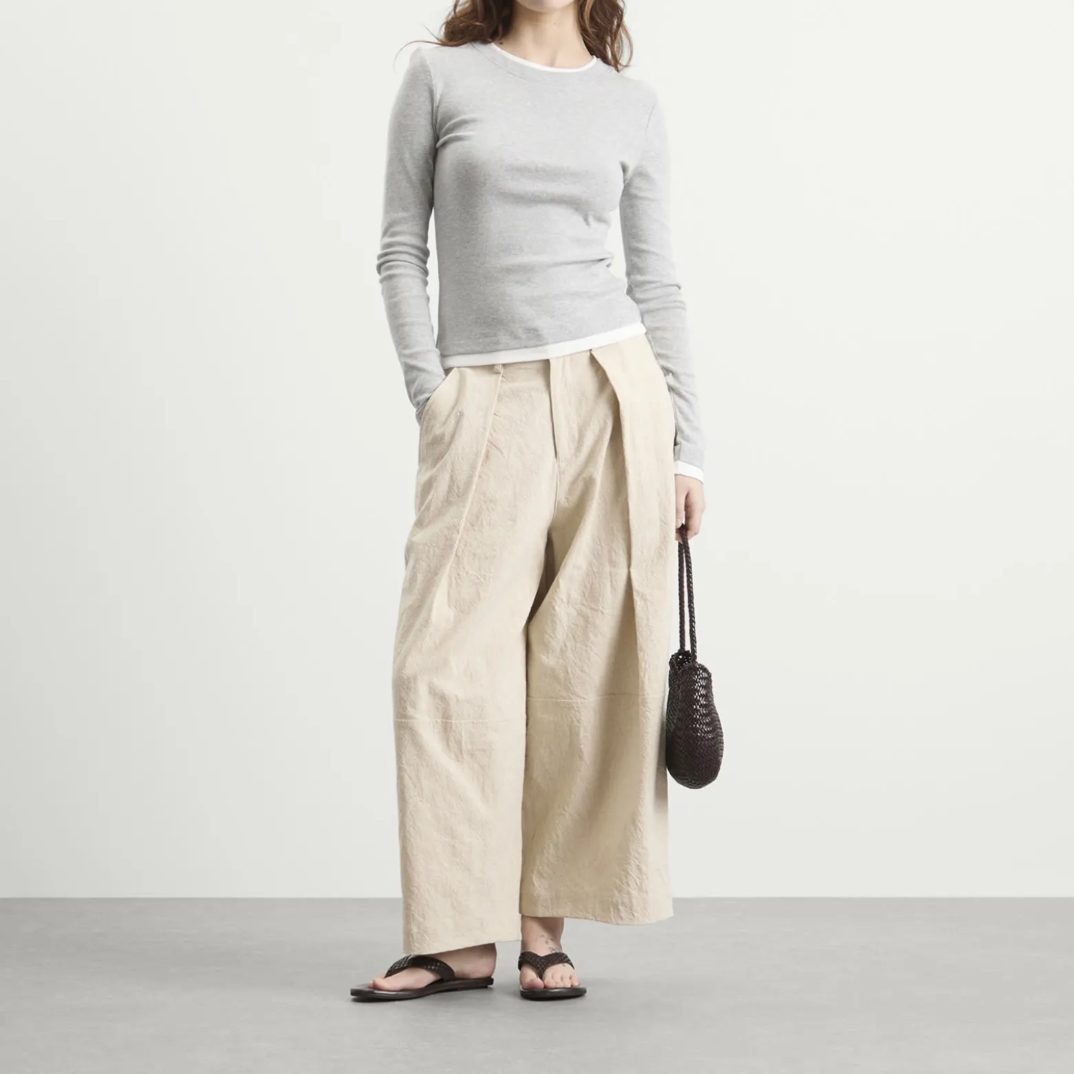 St. Agni Organic Cotton Layered Long Sleeve Top