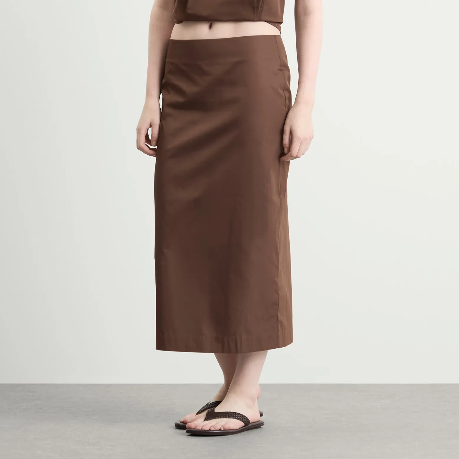 ST. Agni Paper Taffeta Column Skirt
