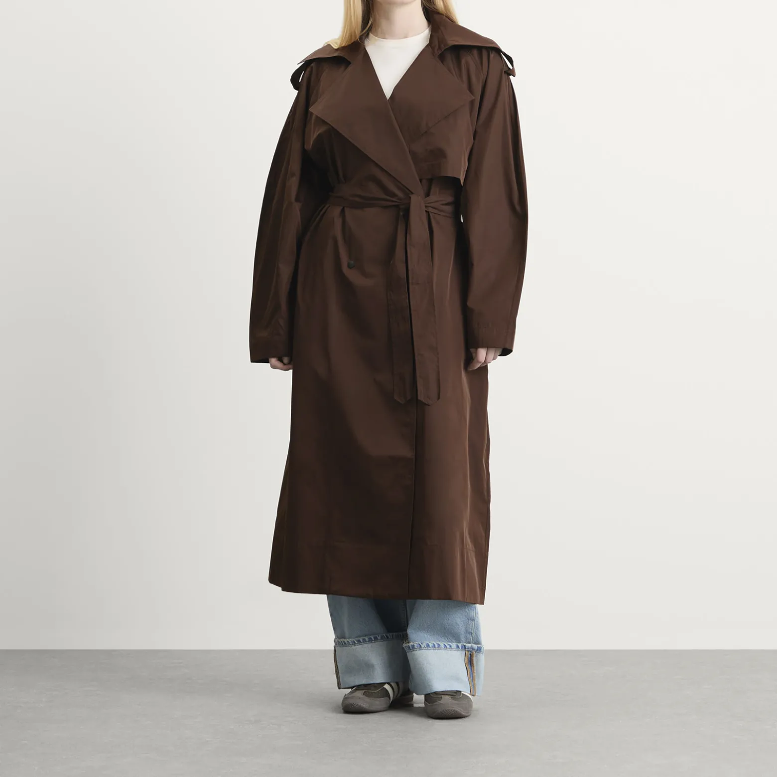 ST. Agni Paper Taffeta Relaxed Trench