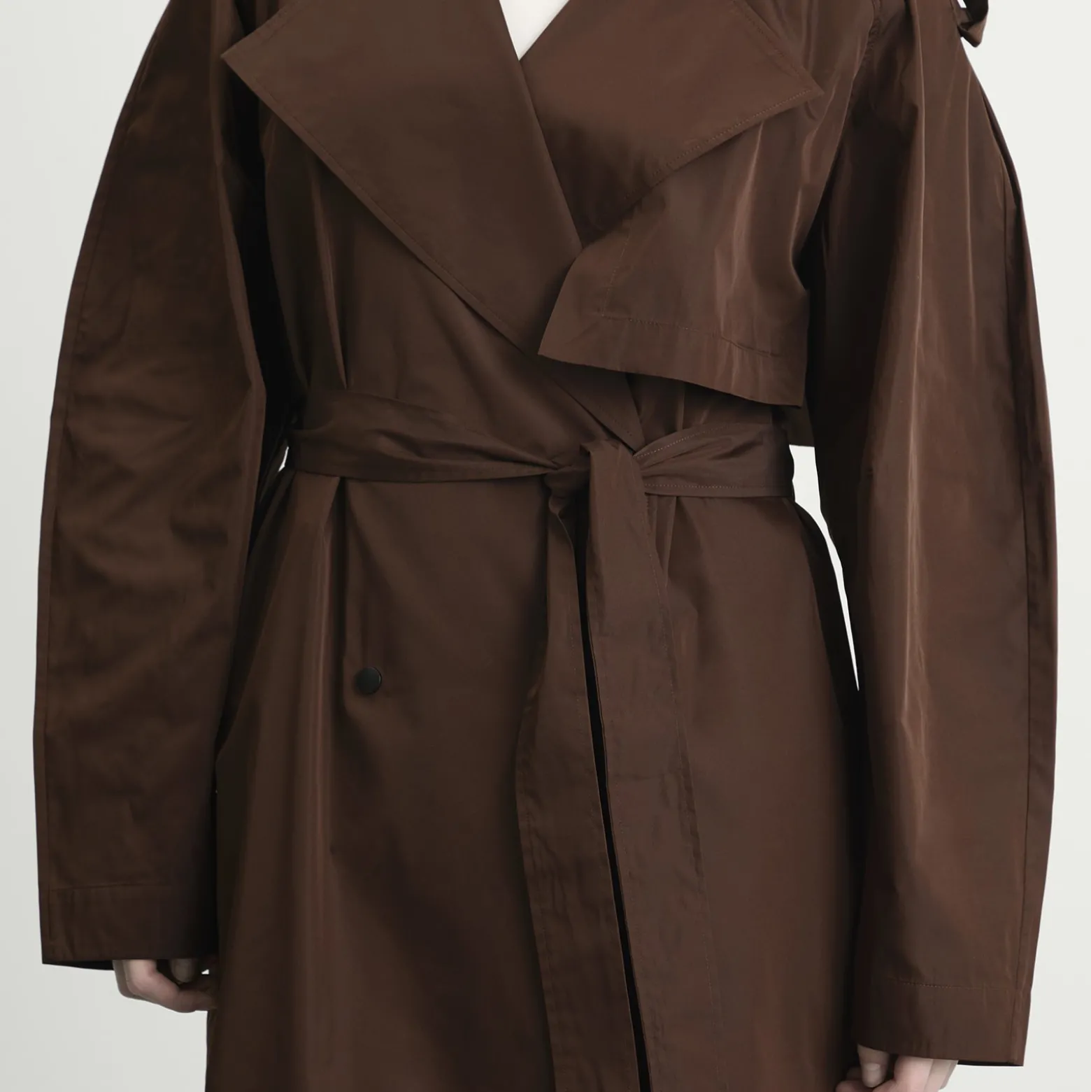 ST. Agni Paper Taffeta Relaxed Trench