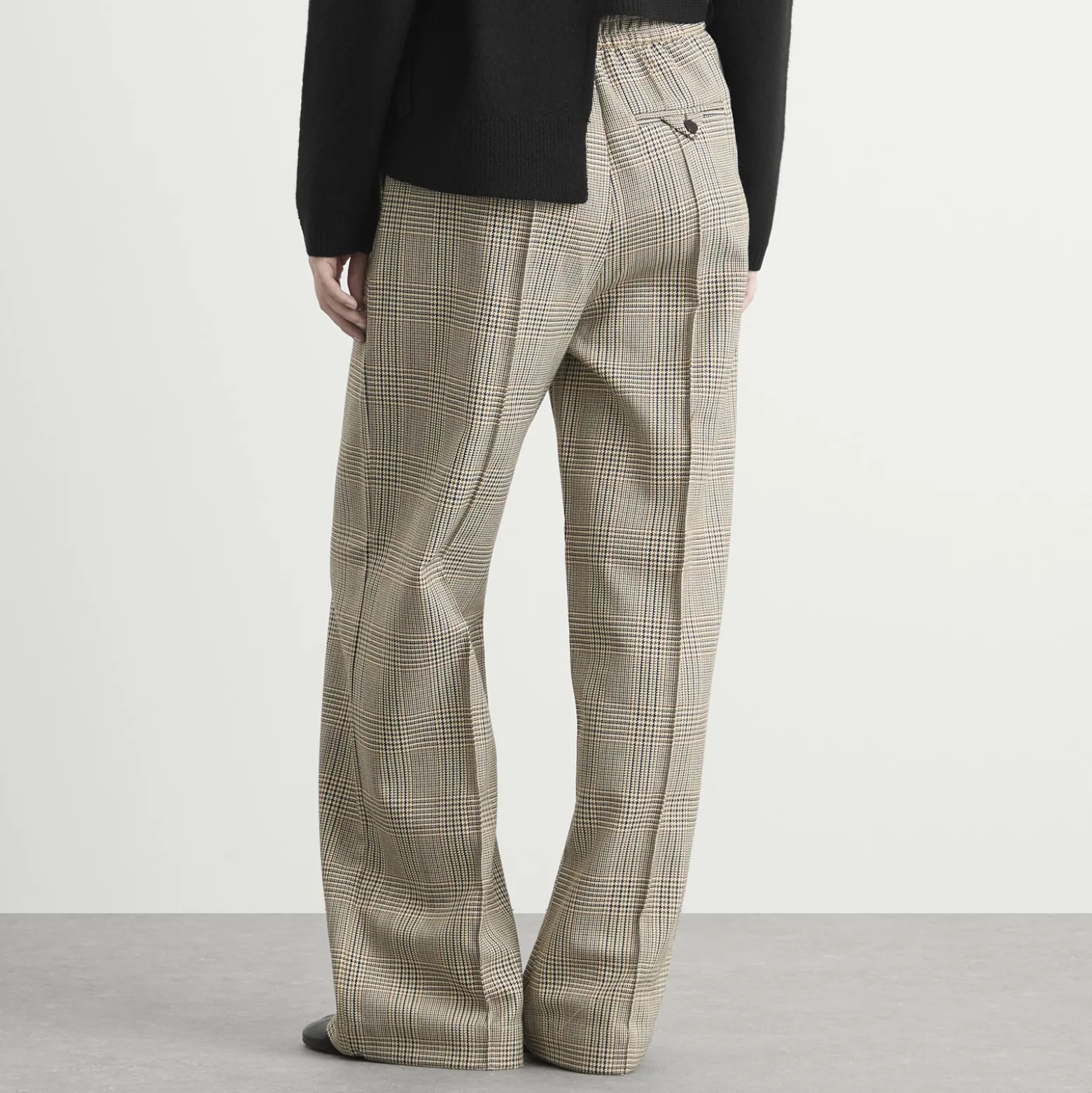 STEL Check Straight Leg Trousers