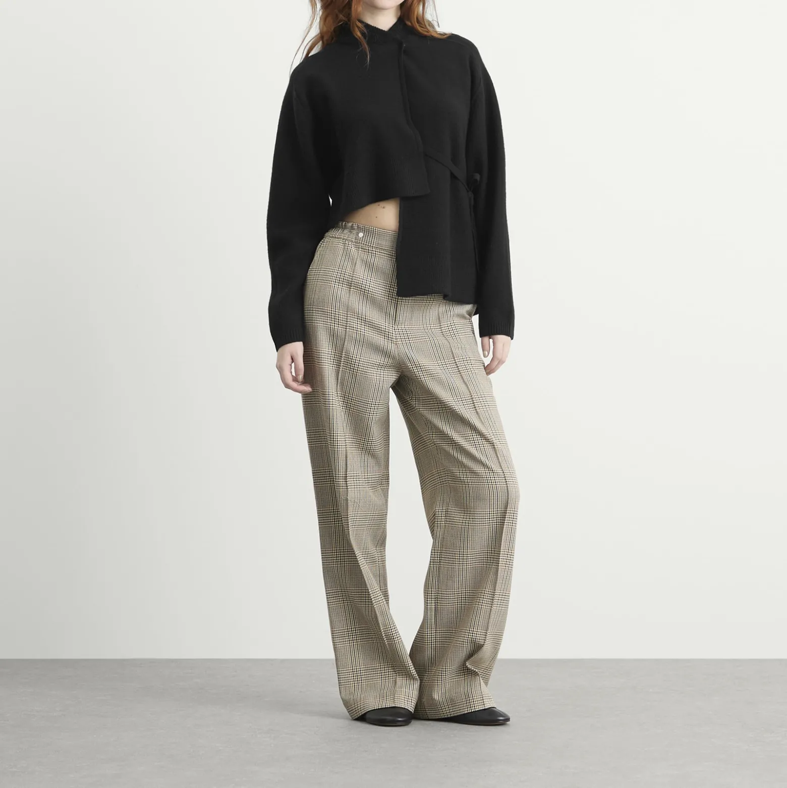 STEL Check Straight Leg Trousers