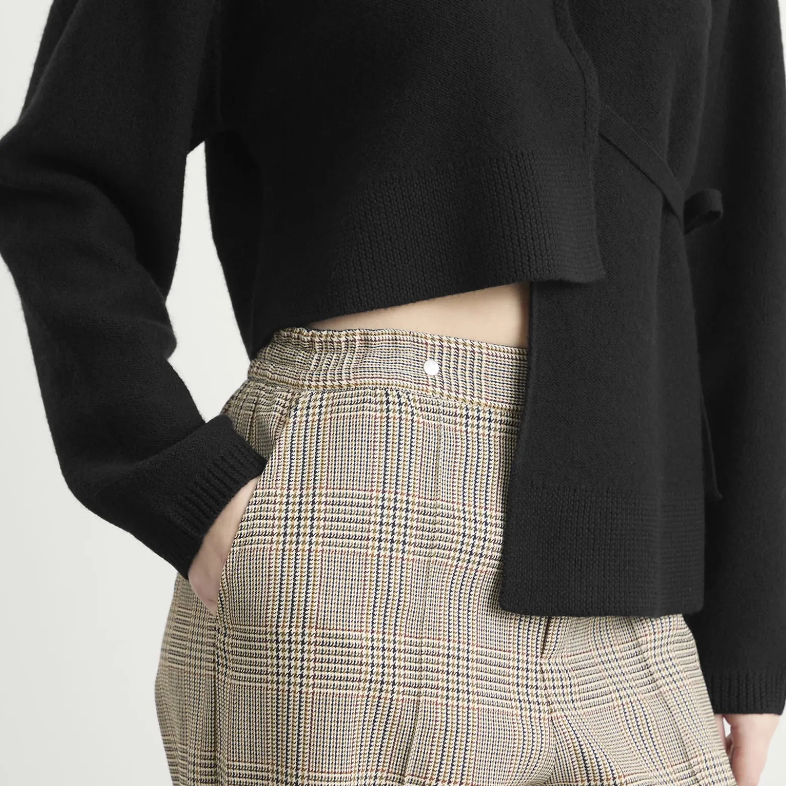 STEL Check Straight Leg Trousers