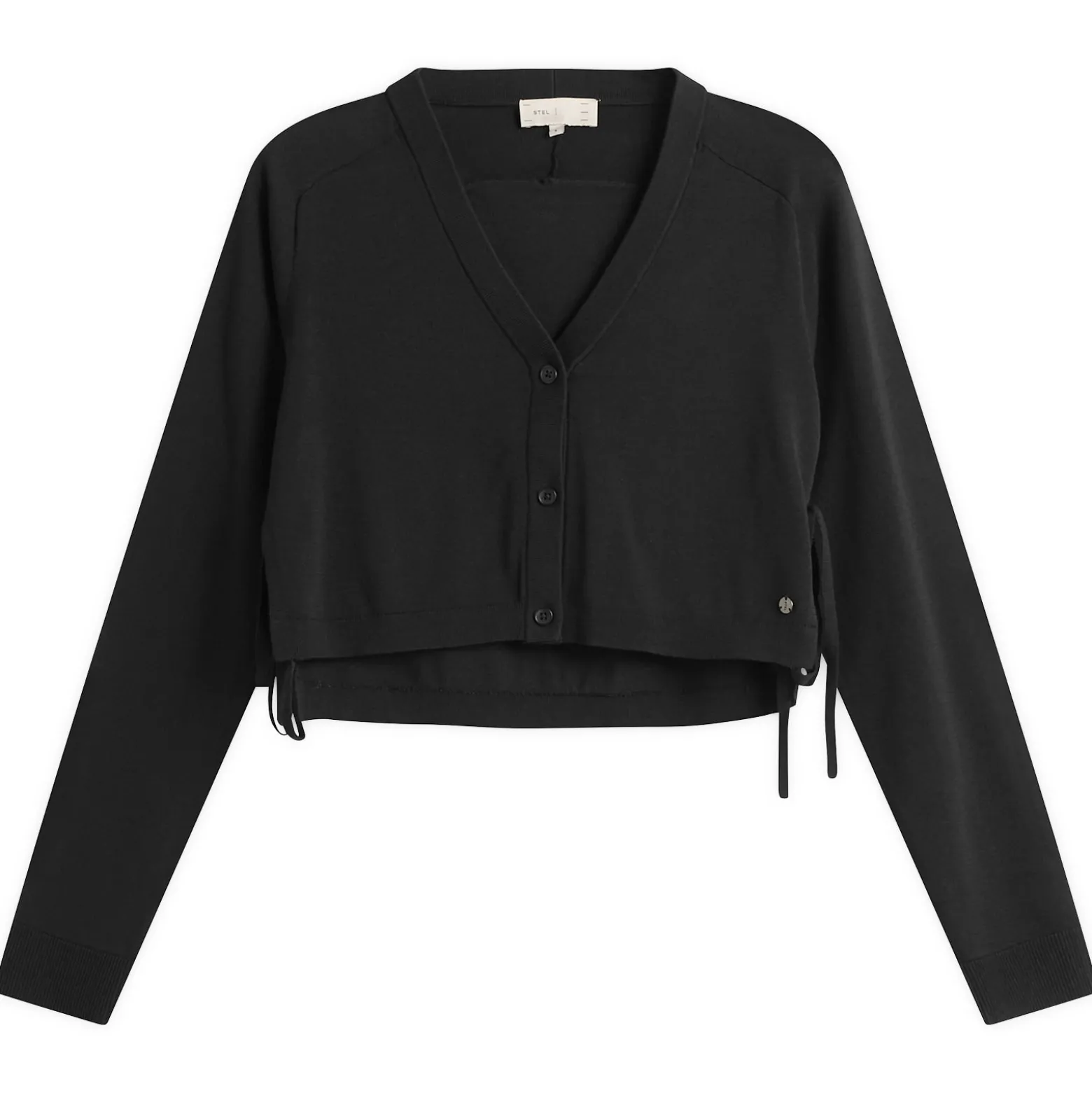 STEL side tie V neck jumper