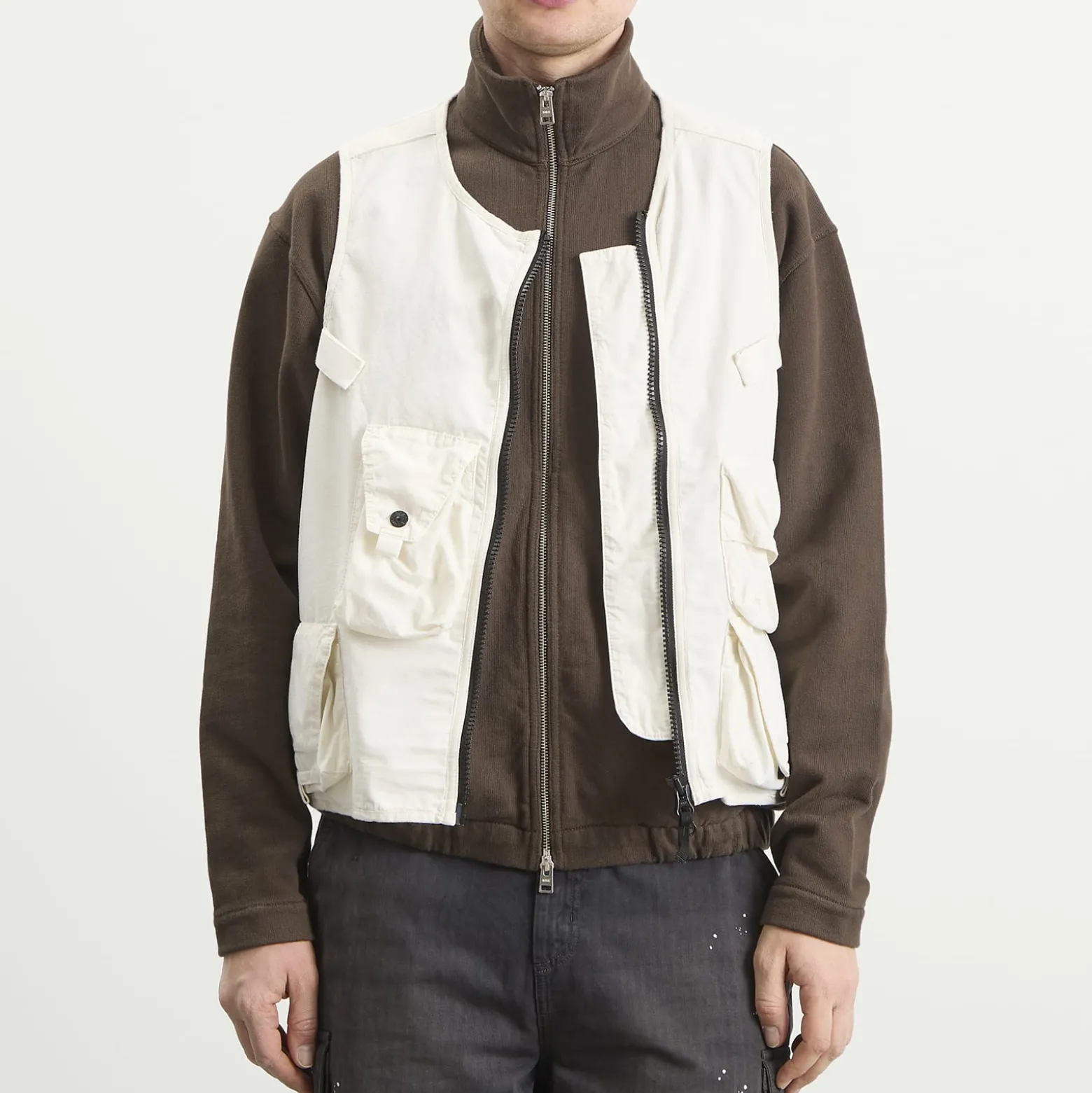 Stone Island Cotton Nylon Micro Ripstop Utility Vest