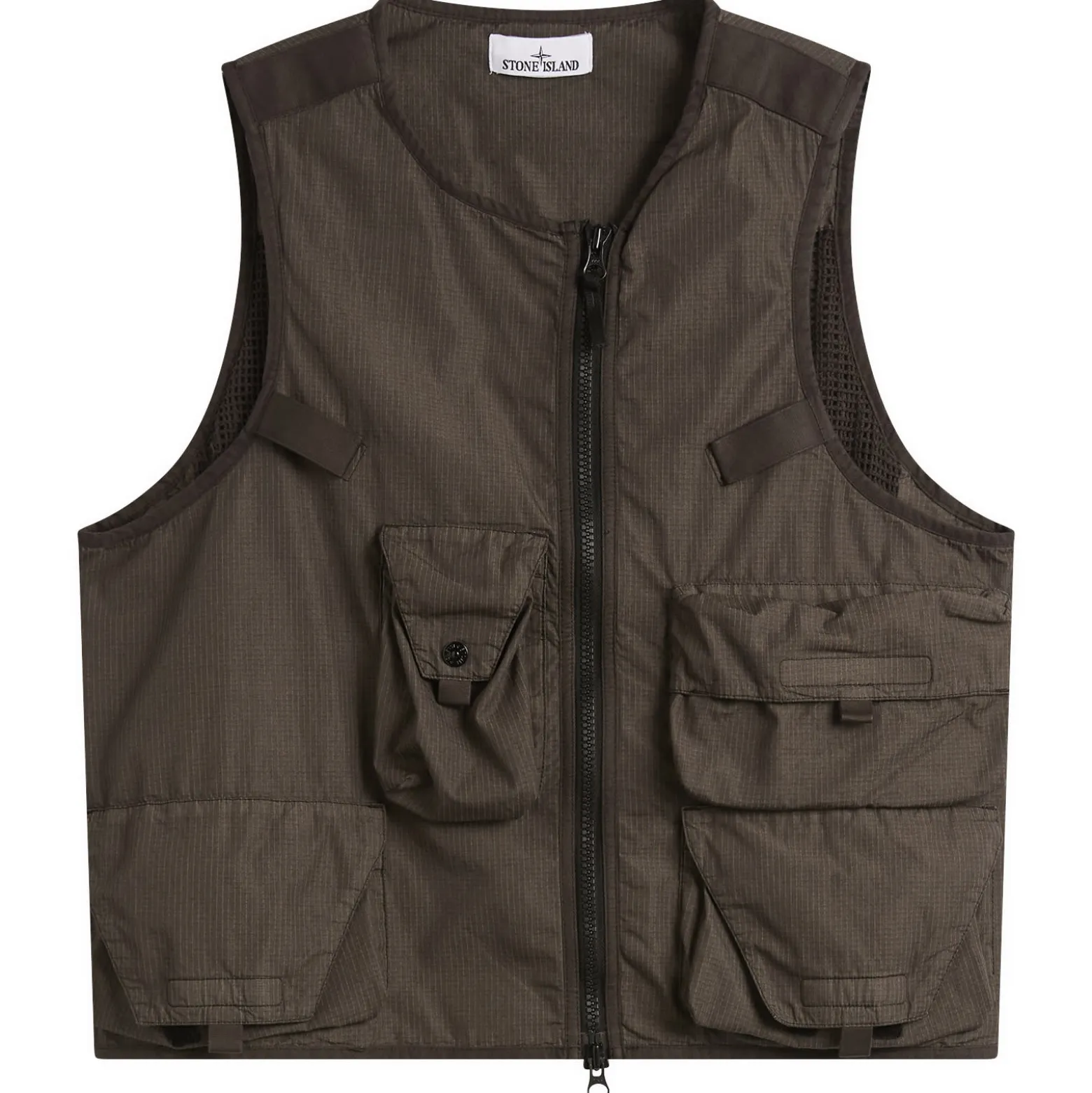 Stone Island Cotton Nylon Micro Ripstop Utility Vest