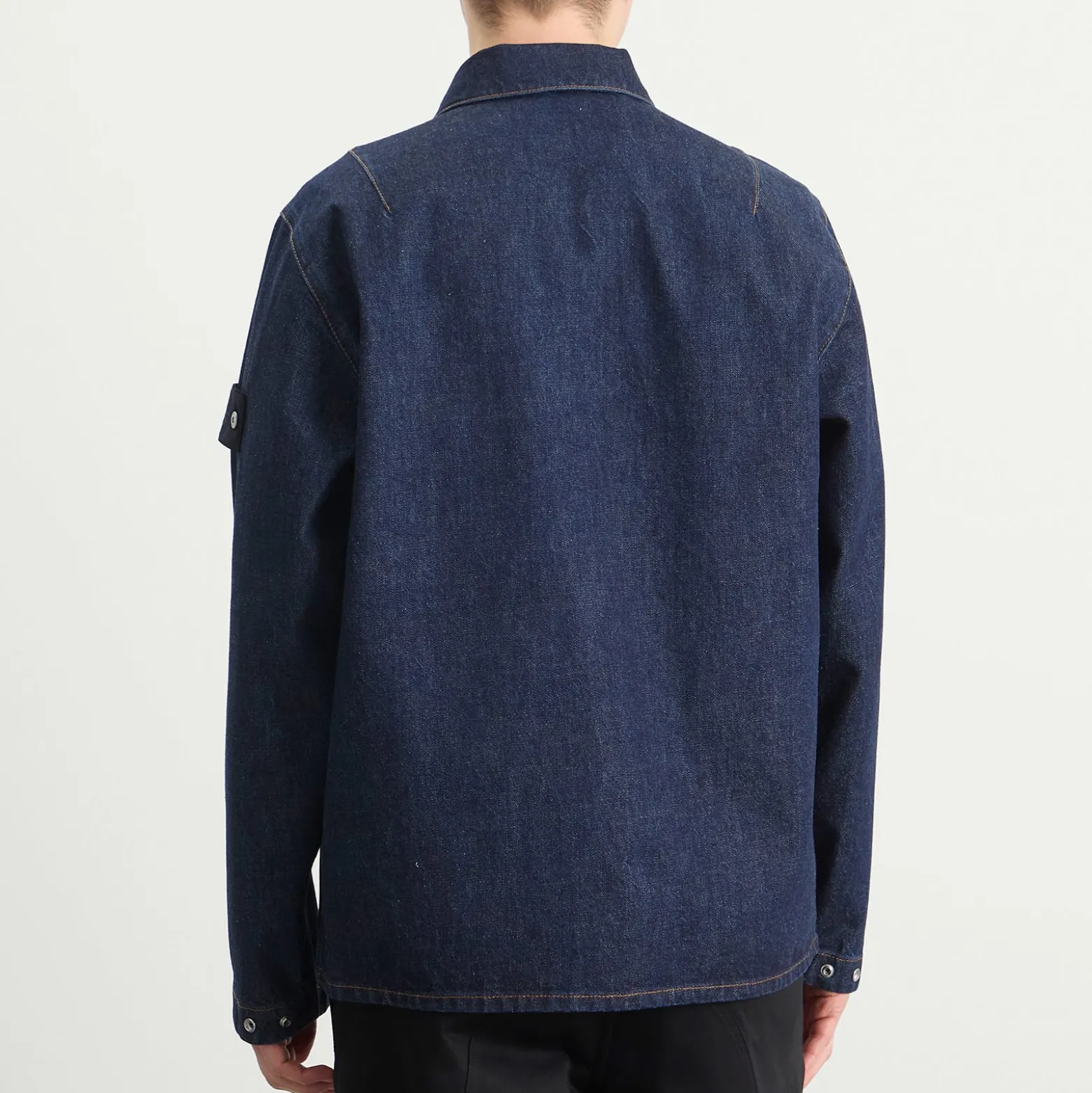Stone Island Denim Research Indigo Denim Zip Shirt Jacket
