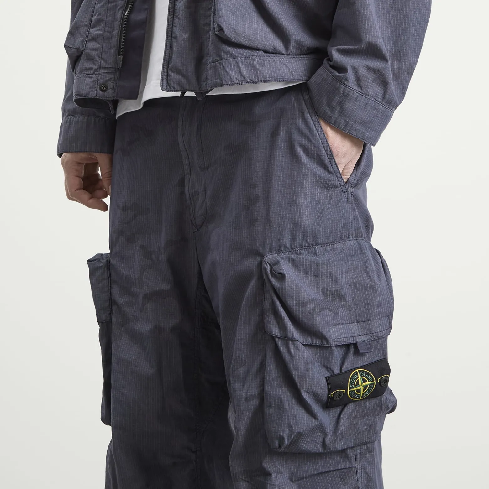 Stone Island Faded Camo Ripstop-TC Cargo Trousers