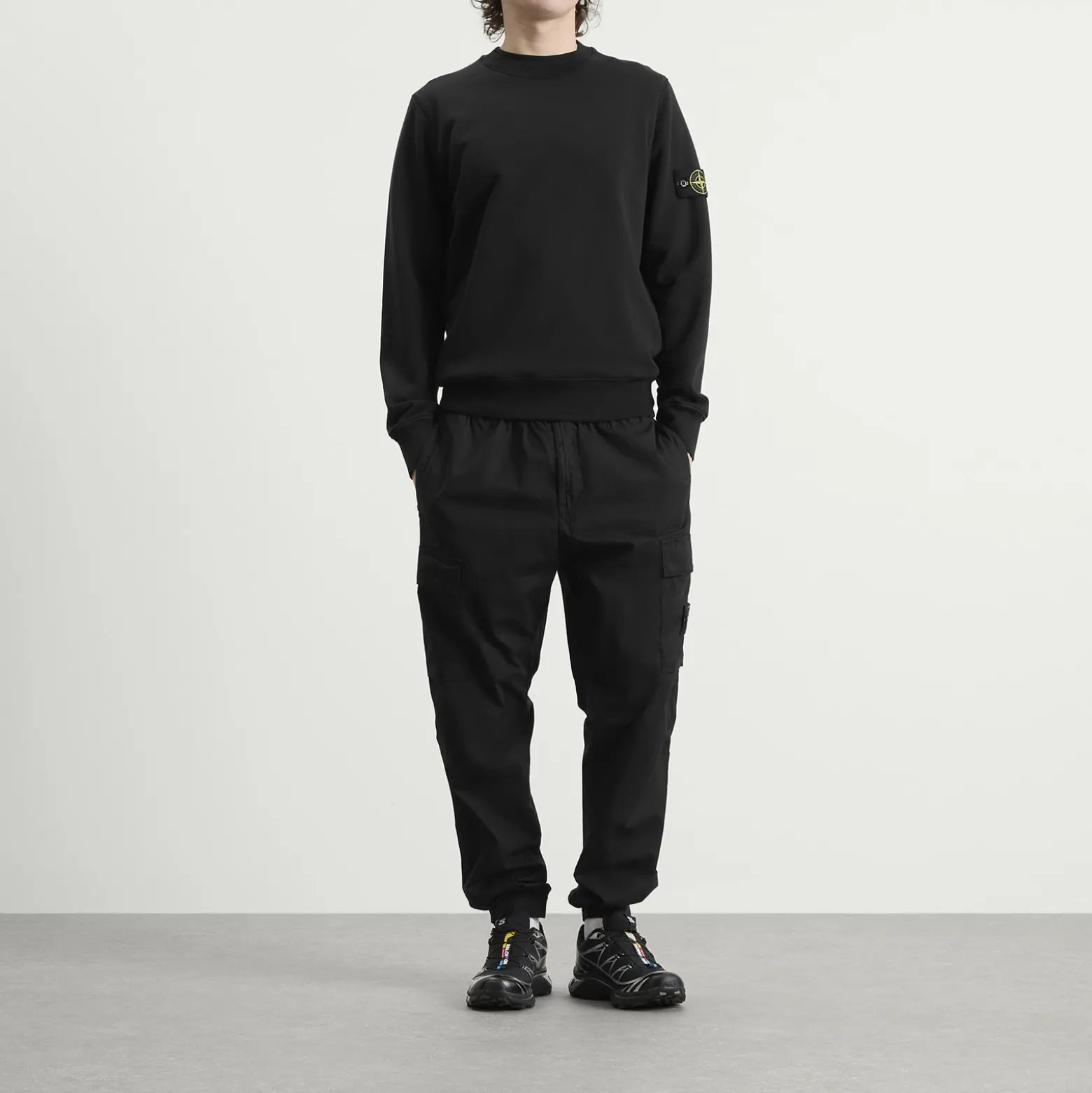 Stone Island Garment Dyed Crew Neck Sweatshirt