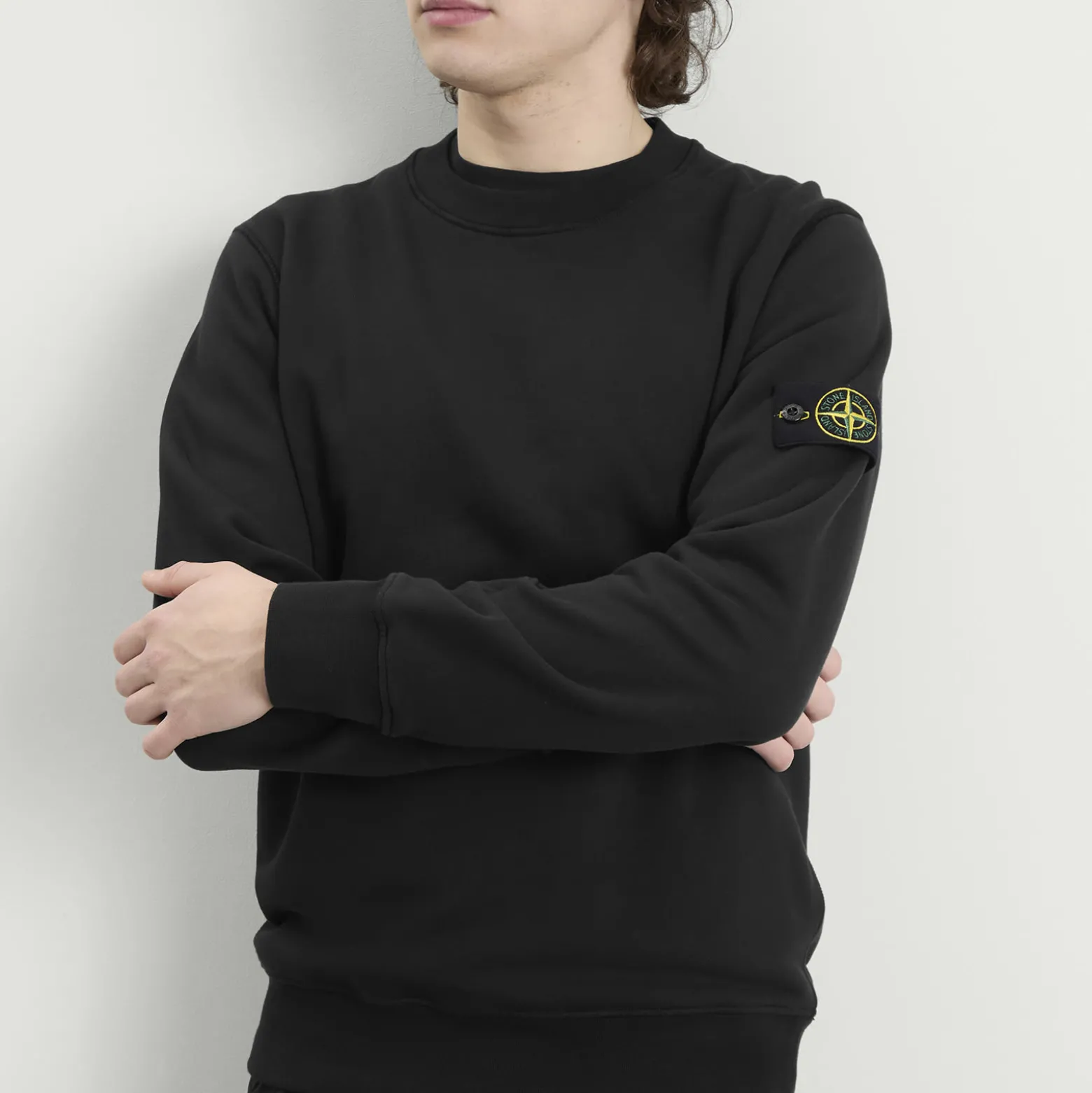 Stone Island Garment Dyed Crew Neck Sweatshirt
