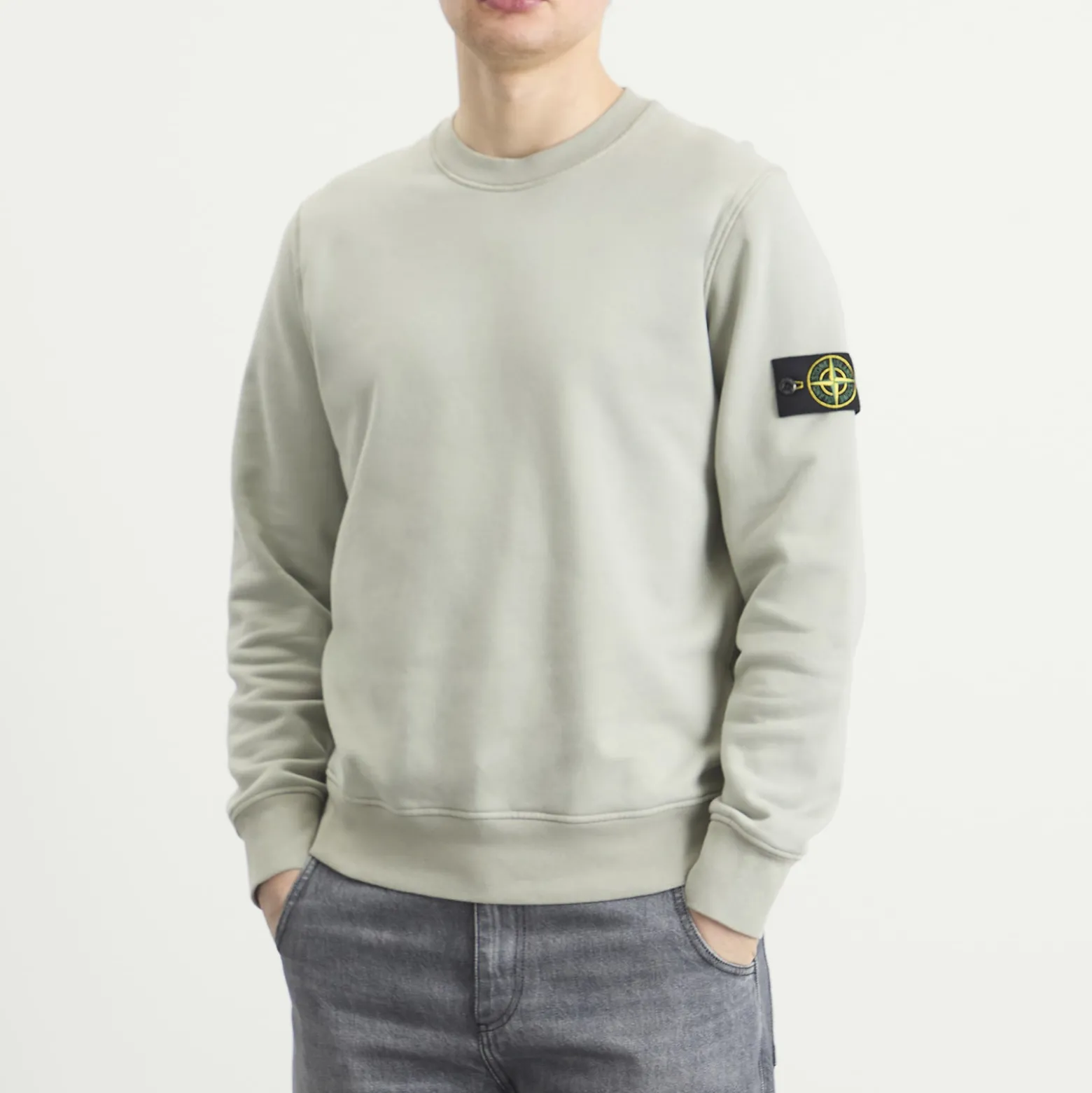 Stone Island Garment Dyed Crew Neck Sweatshirt