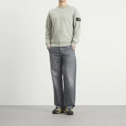 Stone Island Garment Dyed Crew Neck Sweatshirt