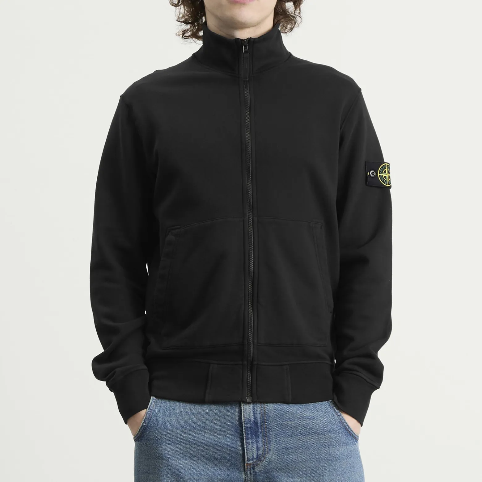 Stone Island Garment Dyed Full Zip Sweatshirt
