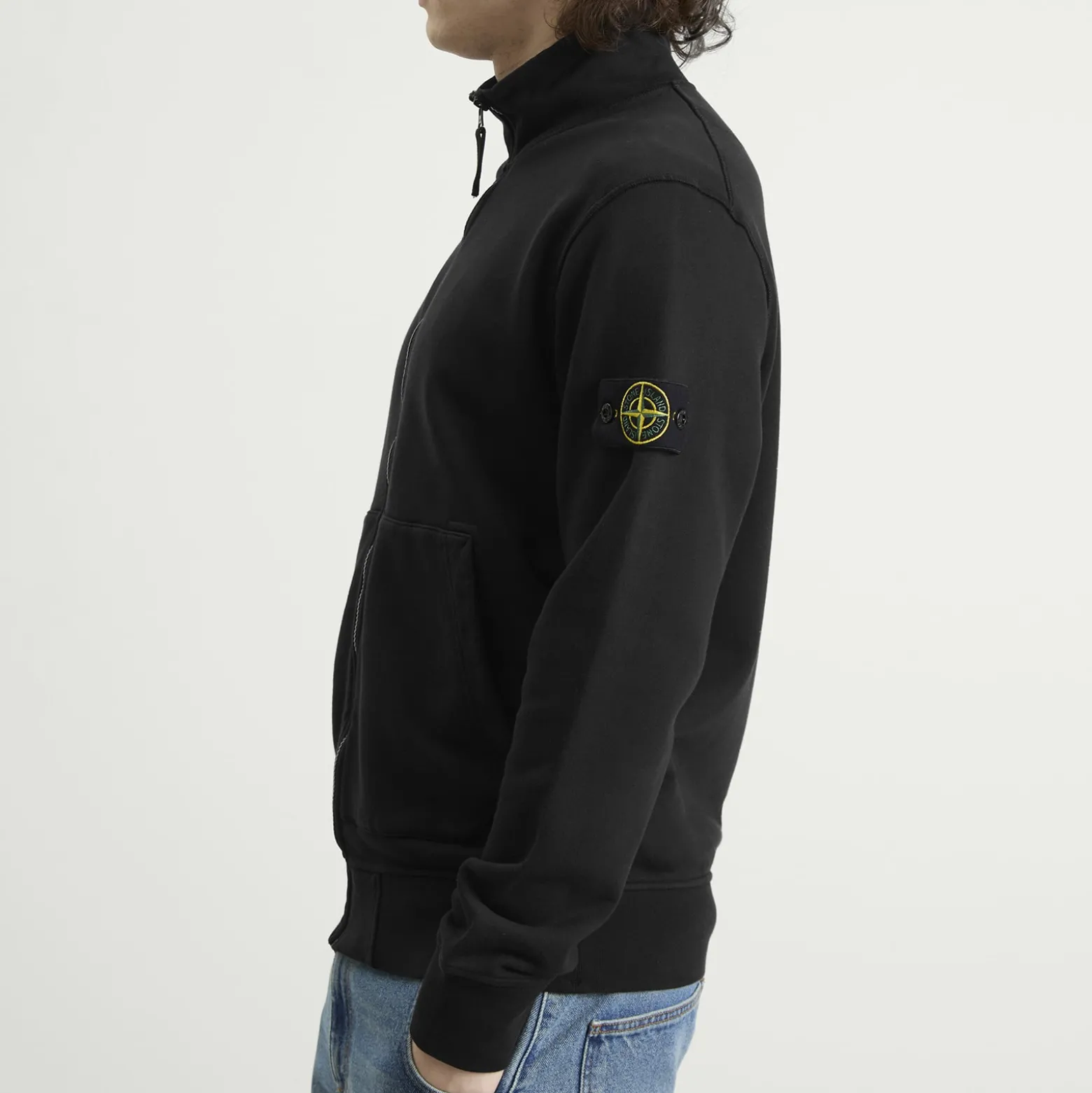 Stone Island Garment Dyed Full Zip Sweatshirt