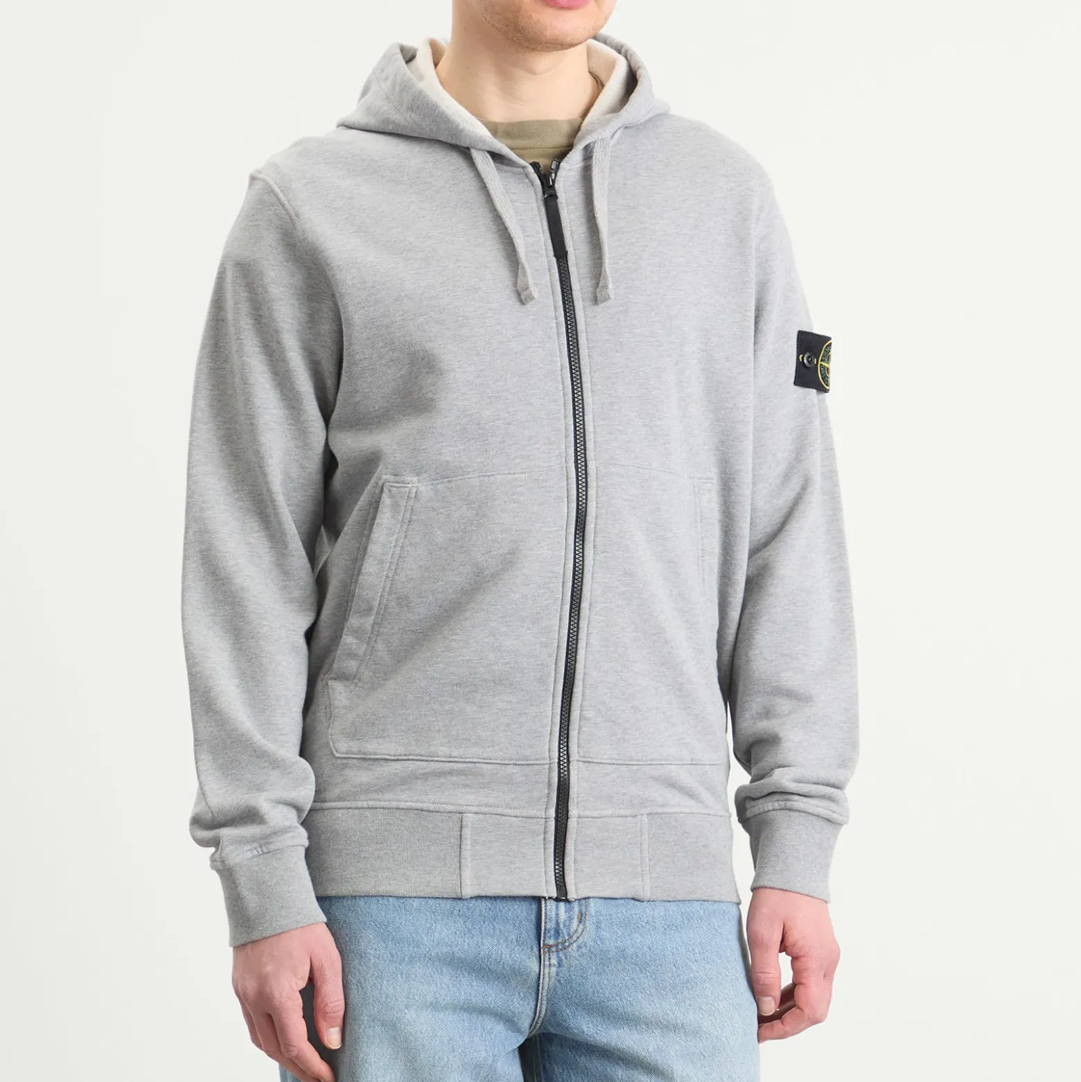Stone Island Garment Dyed Zip Hoodie