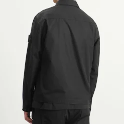 Stone Island Ghost Cotton Canvas Zip Shirt Jacket
