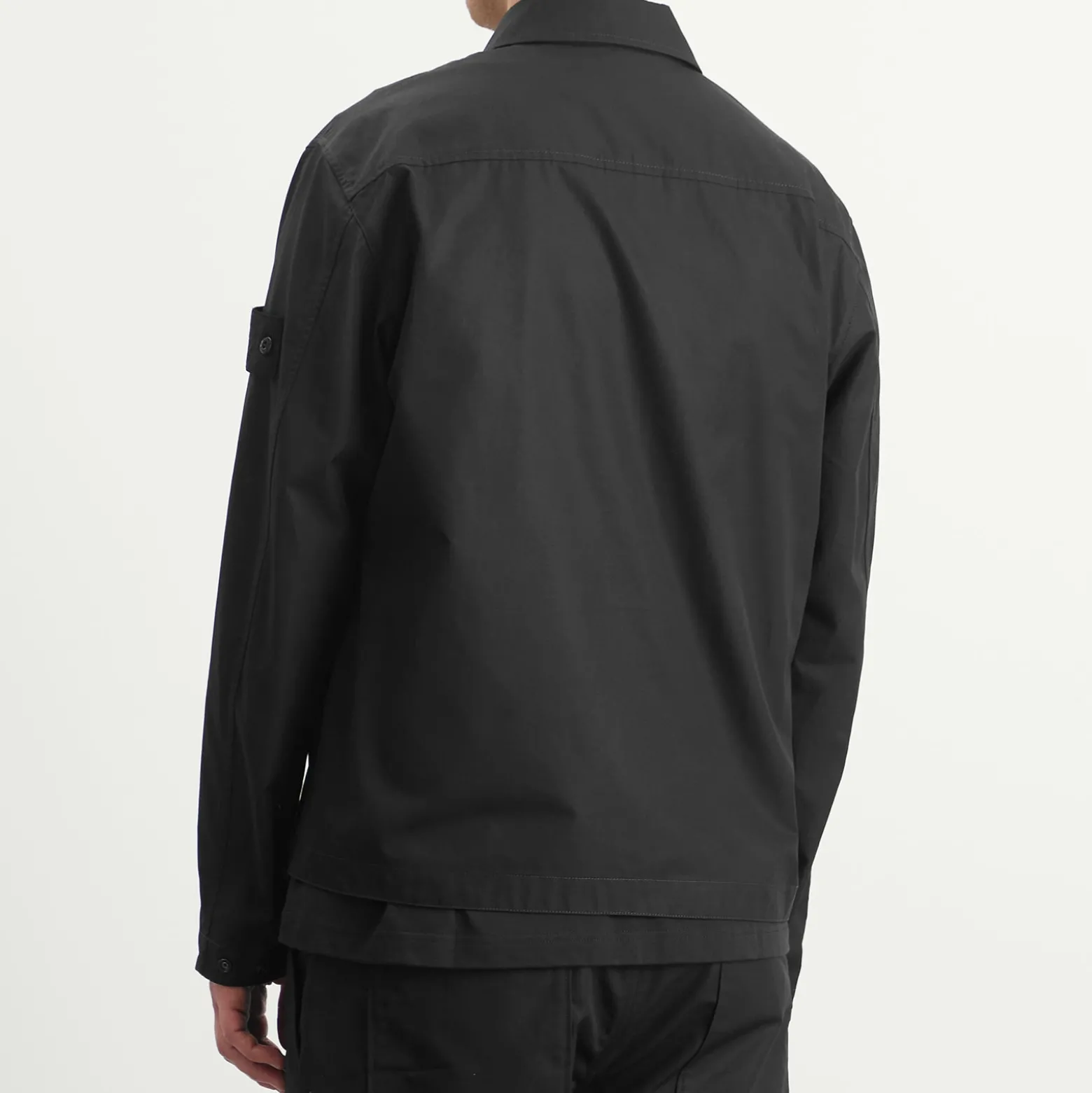 Stone Island Ghost Cotton Canvas Zip Shirt Jacket
