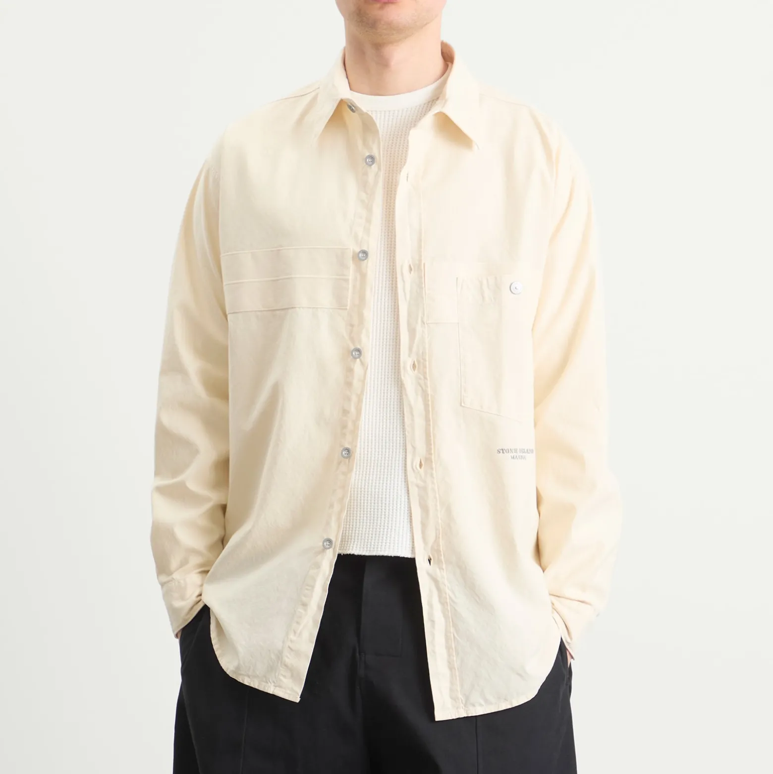 Stone Island Marina Cotton Nylon Panama Overshirt