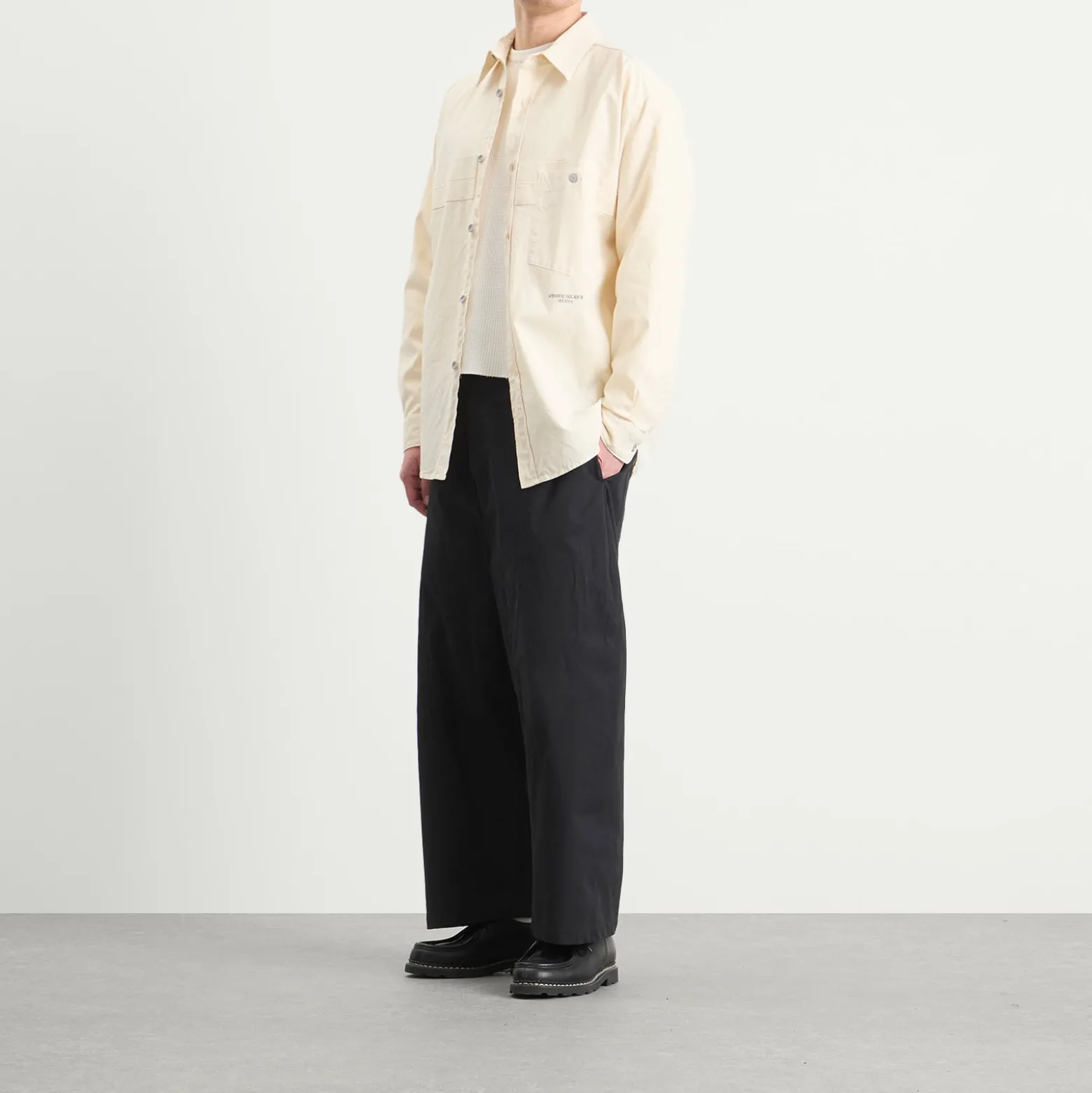 Stone Island Marina Cotton Nylon Panama Overshirt