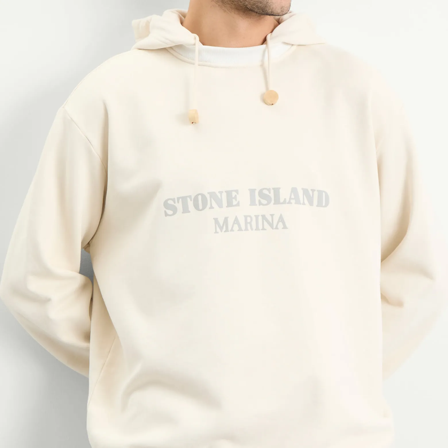 Stone Island Marina Garment Dyed Logo Hoodie