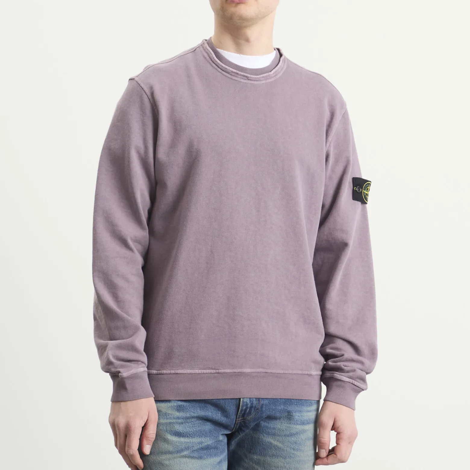 Stone Island Old Effect Crew Neck Sweatshirt