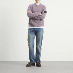 Stone Island Old Effect Crew Neck Sweatshirt
