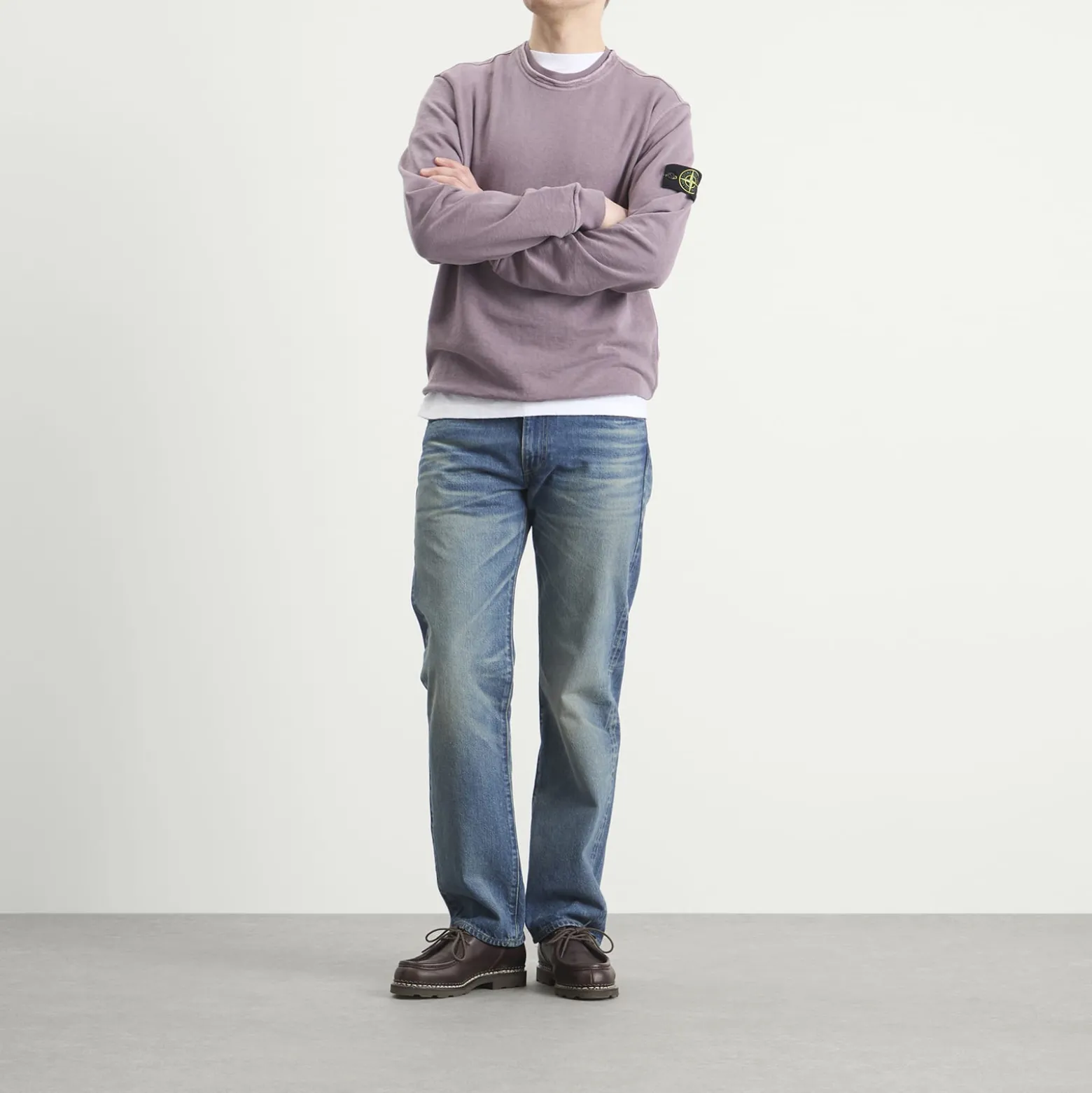 Stone Island Old Effect Crew Neck Sweatshirt