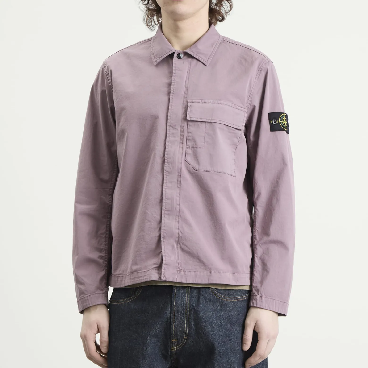 Stone Island Organic Cotton Twill Overshirt