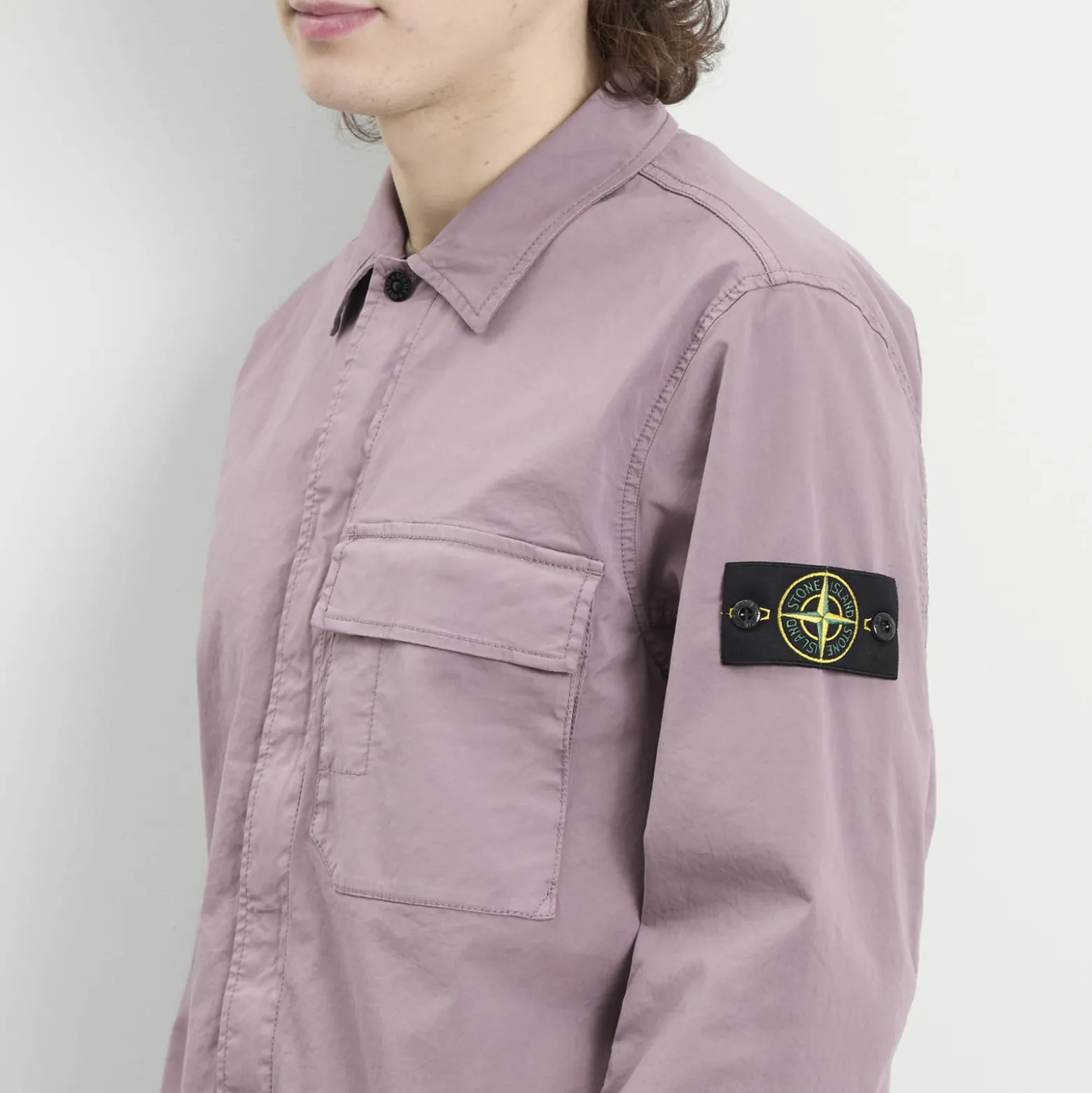 Stone Island Organic Cotton Twill Overshirt