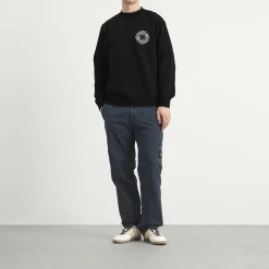 Stone Island Outline Compass Crew Neck Sweatshirt