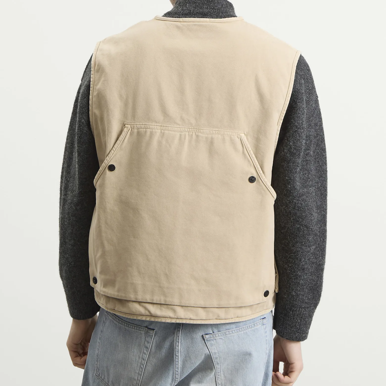 Stone Island Panama Cotton Old Effect PrimaLoft Vest