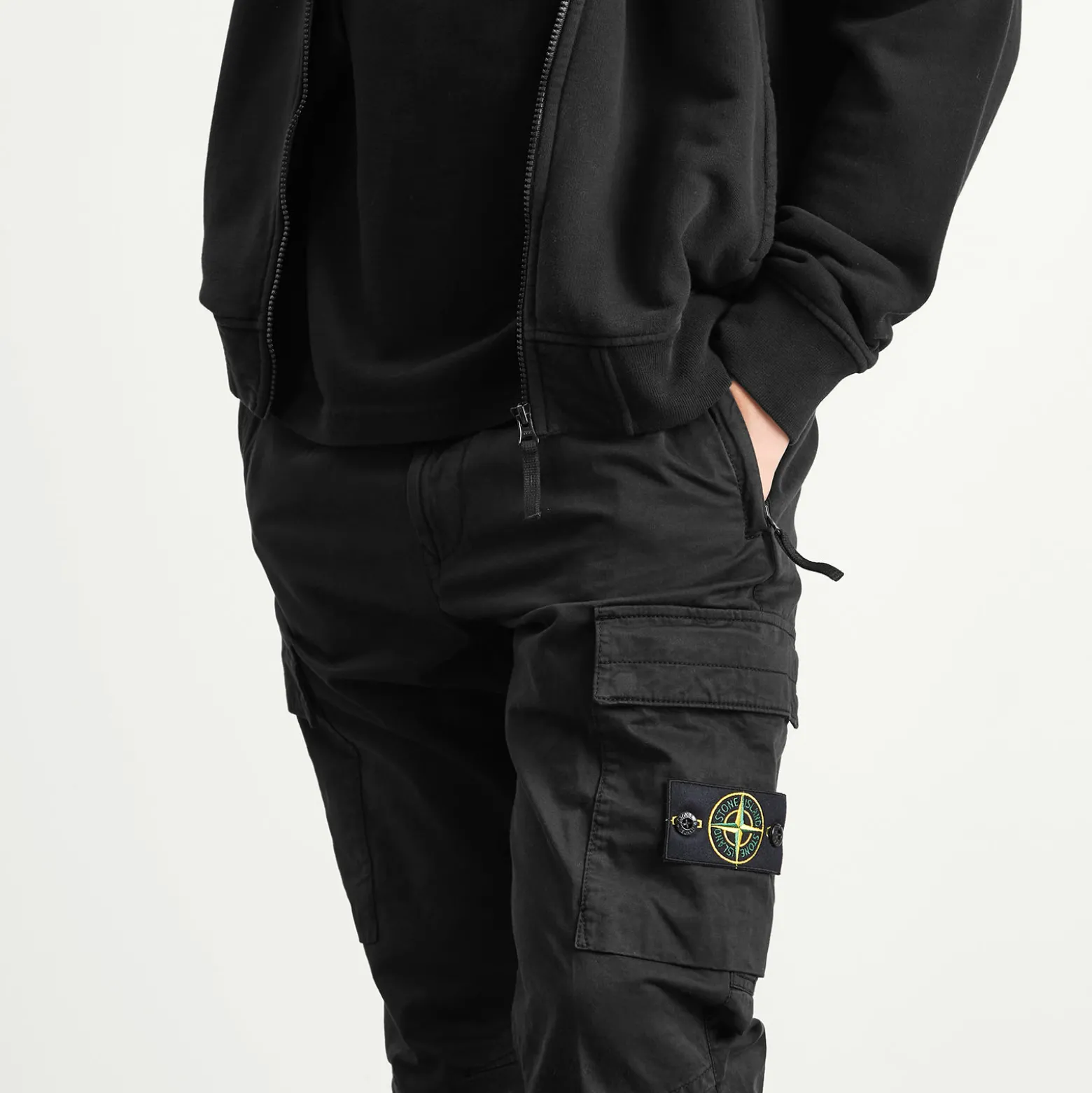 Stone Island Sateen Cargo Jogger Pants