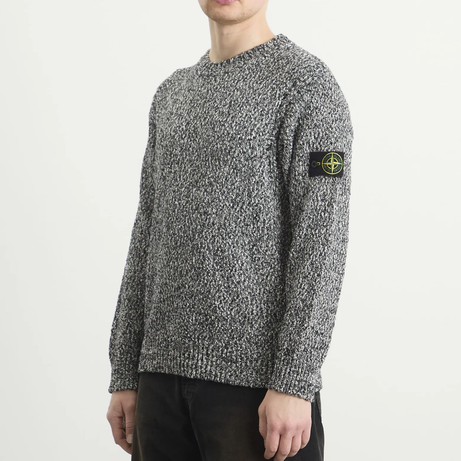 Stone Island Speckled Cotton Knit Jumper