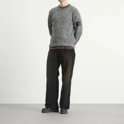 Stone Island Speckled Cotton Knit Jumper