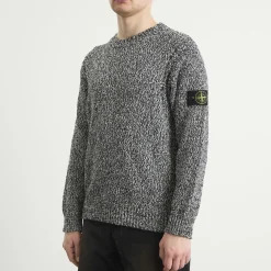Stone Island Speckled Cotton Knit Jumper