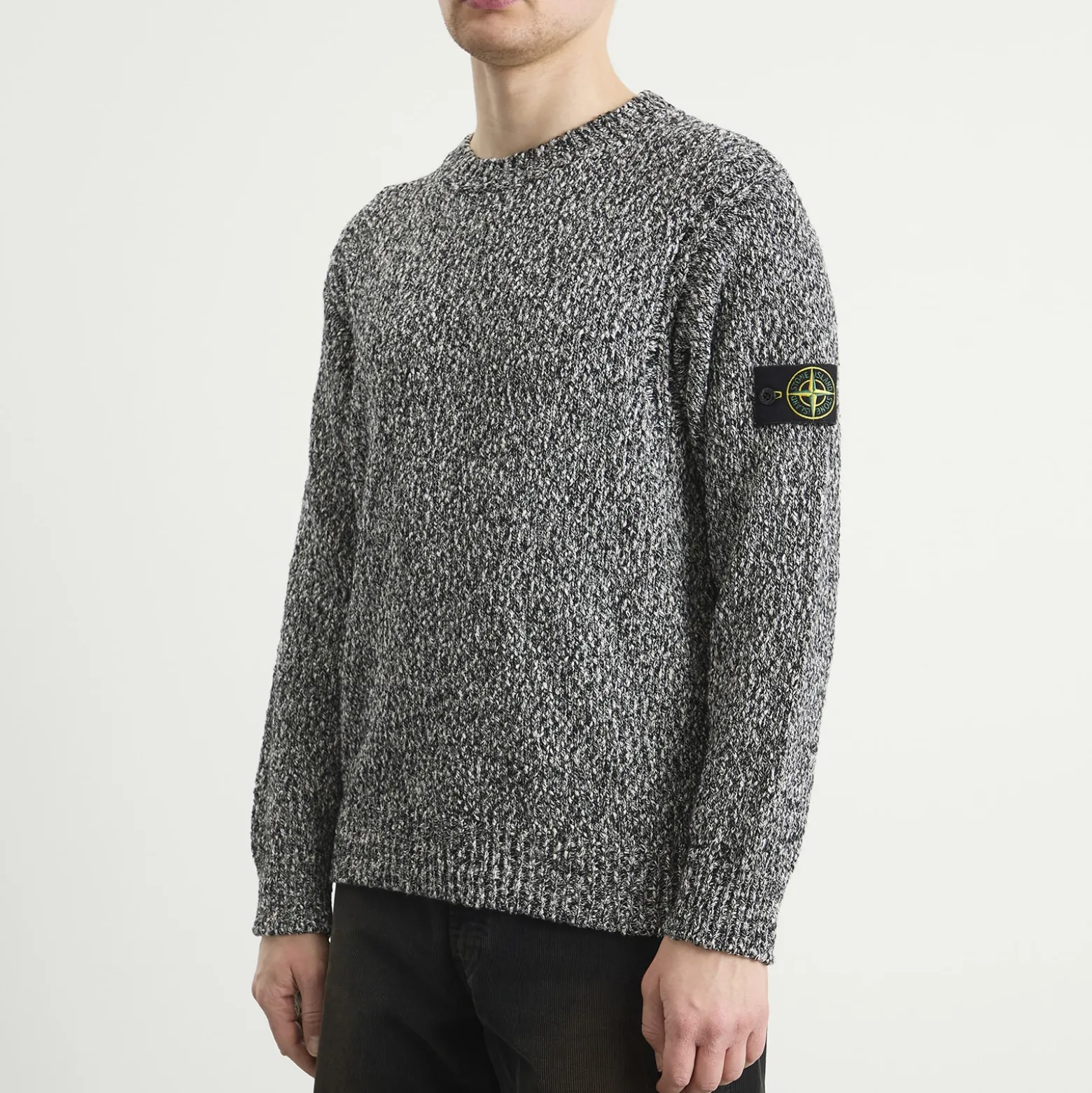 Stone Island Speckled Cotton Knit Jumper