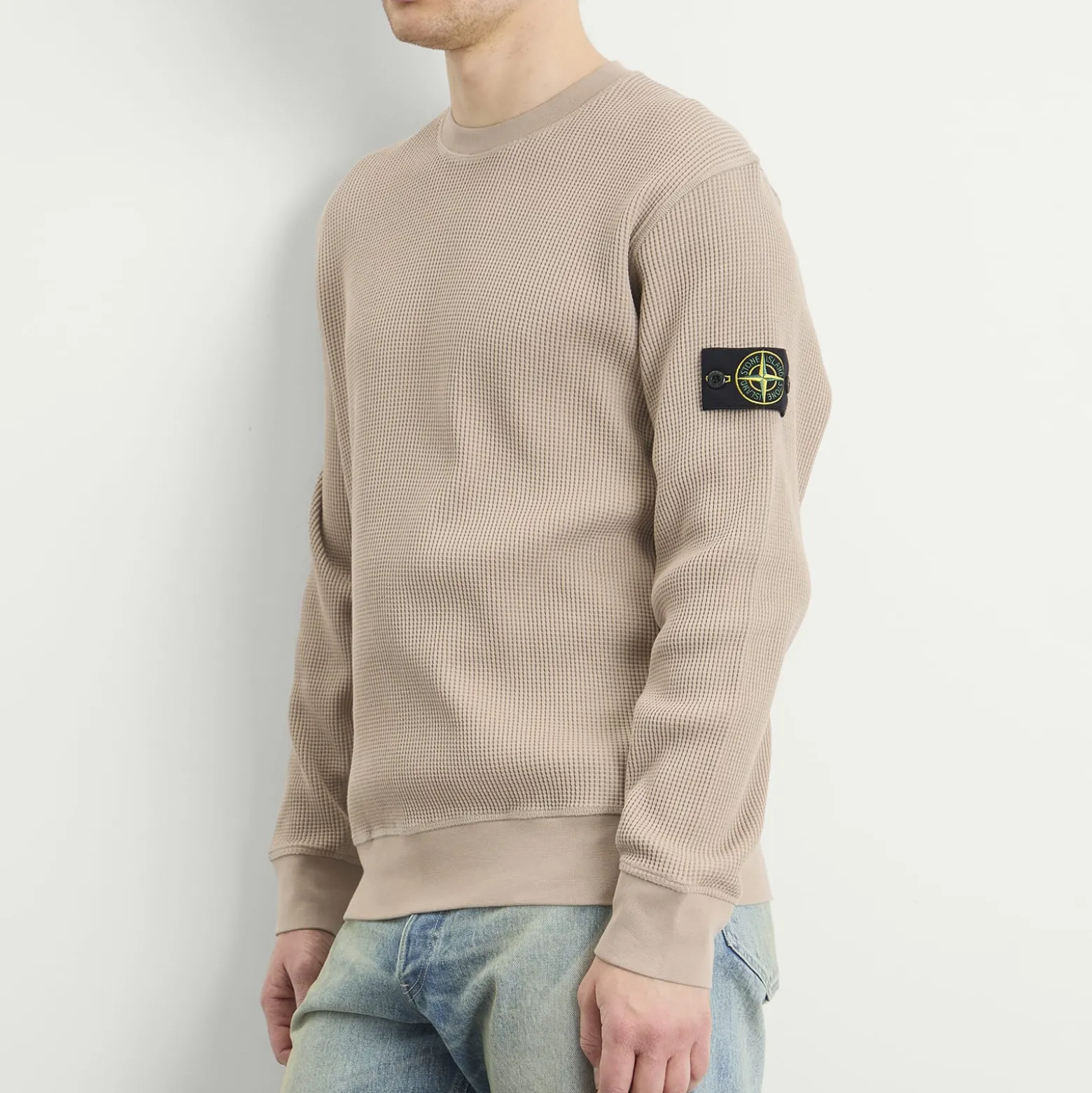 Stone Island Waffle Crew Neck Sweatshirt