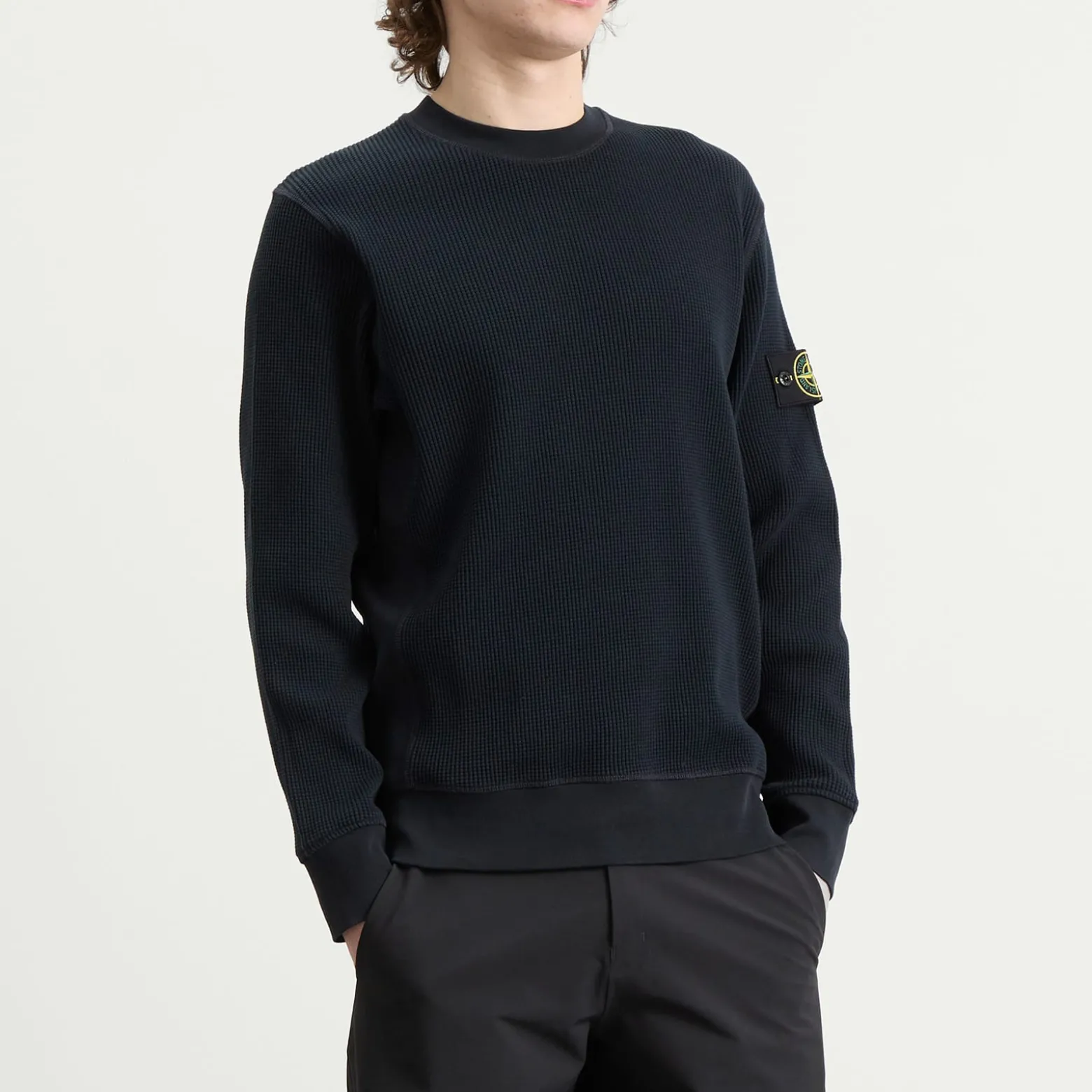 Stone Island Waffle Crew Neck Sweatshirt