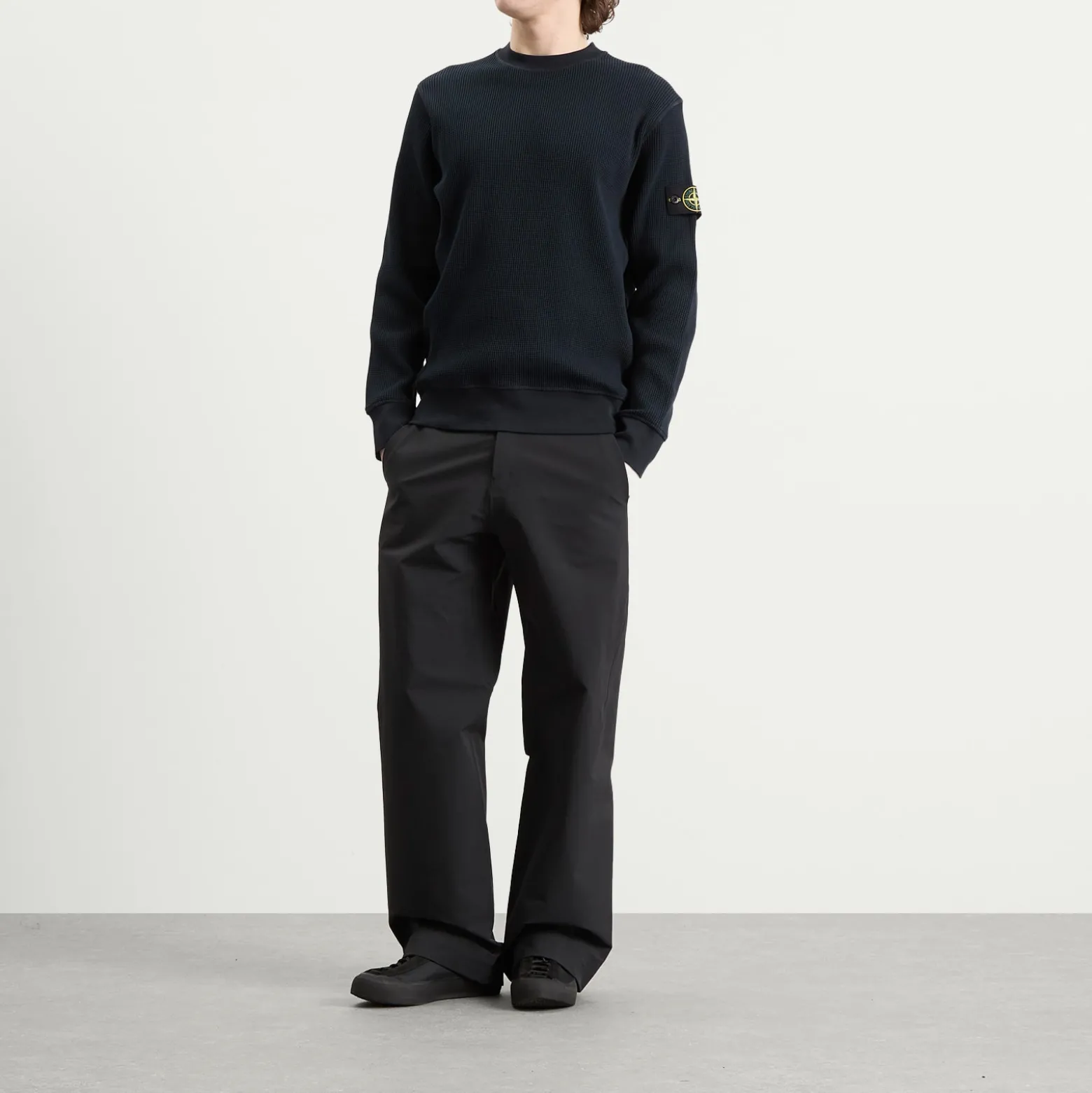 Stone Island Waffle Crew Neck Sweatshirt