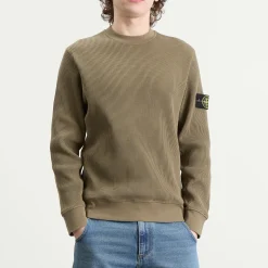 Stone Island Waffle Crew Neck Sweatshirt