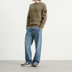 Stone Island Waffle Crew Neck Sweatshirt