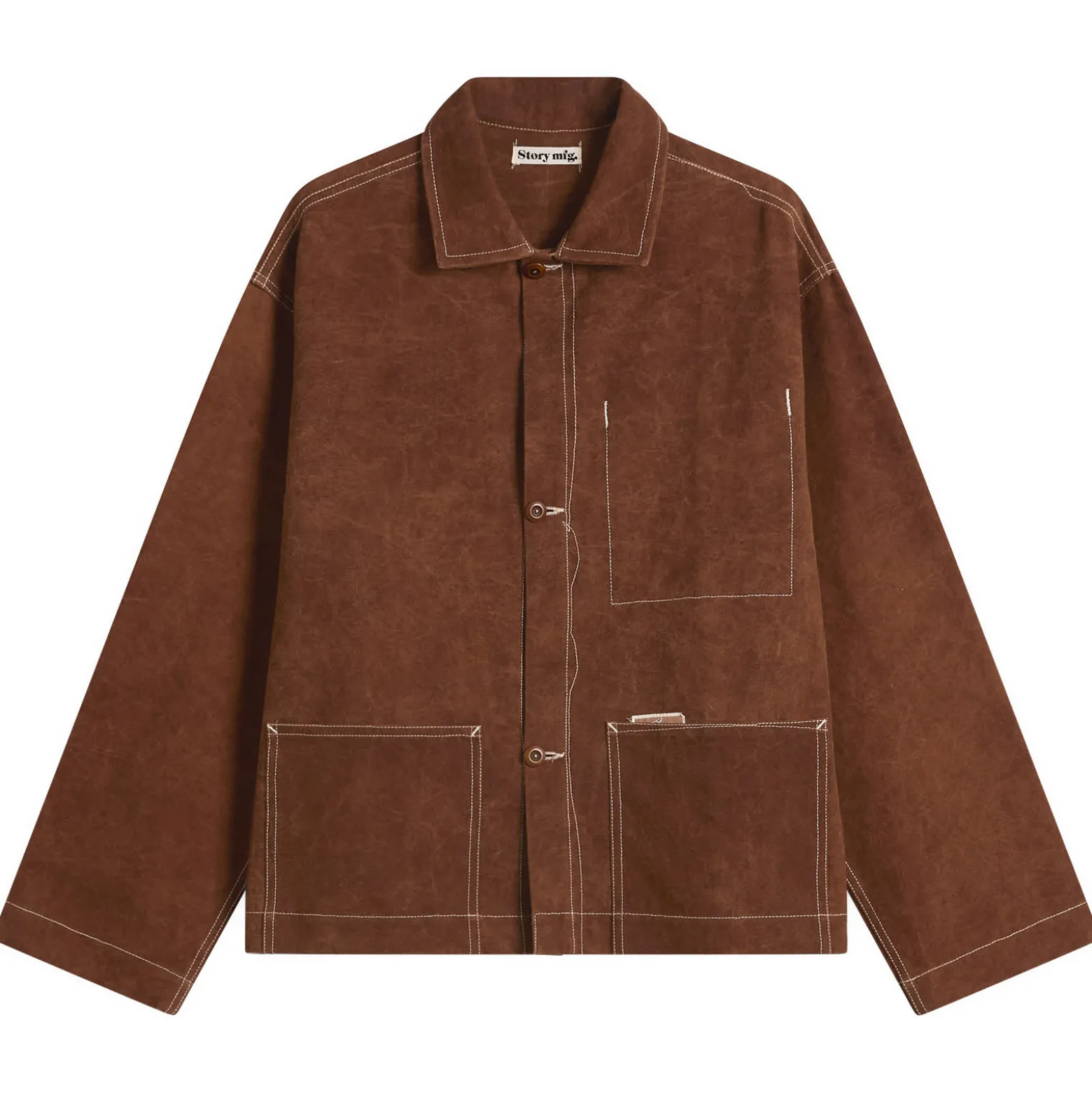 Story mfg. Canvas Brown Wonky-Wear Sot Jacket