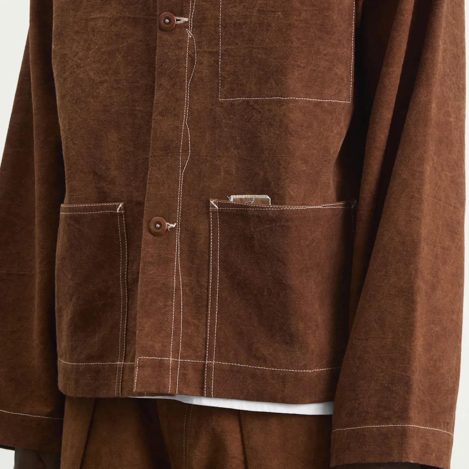 Story mfg. Canvas Brown Wonky-Wear Sot Jacket