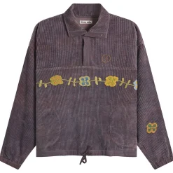 Story mfg. Hand Crochet Purple Corduroy Polite Jumper